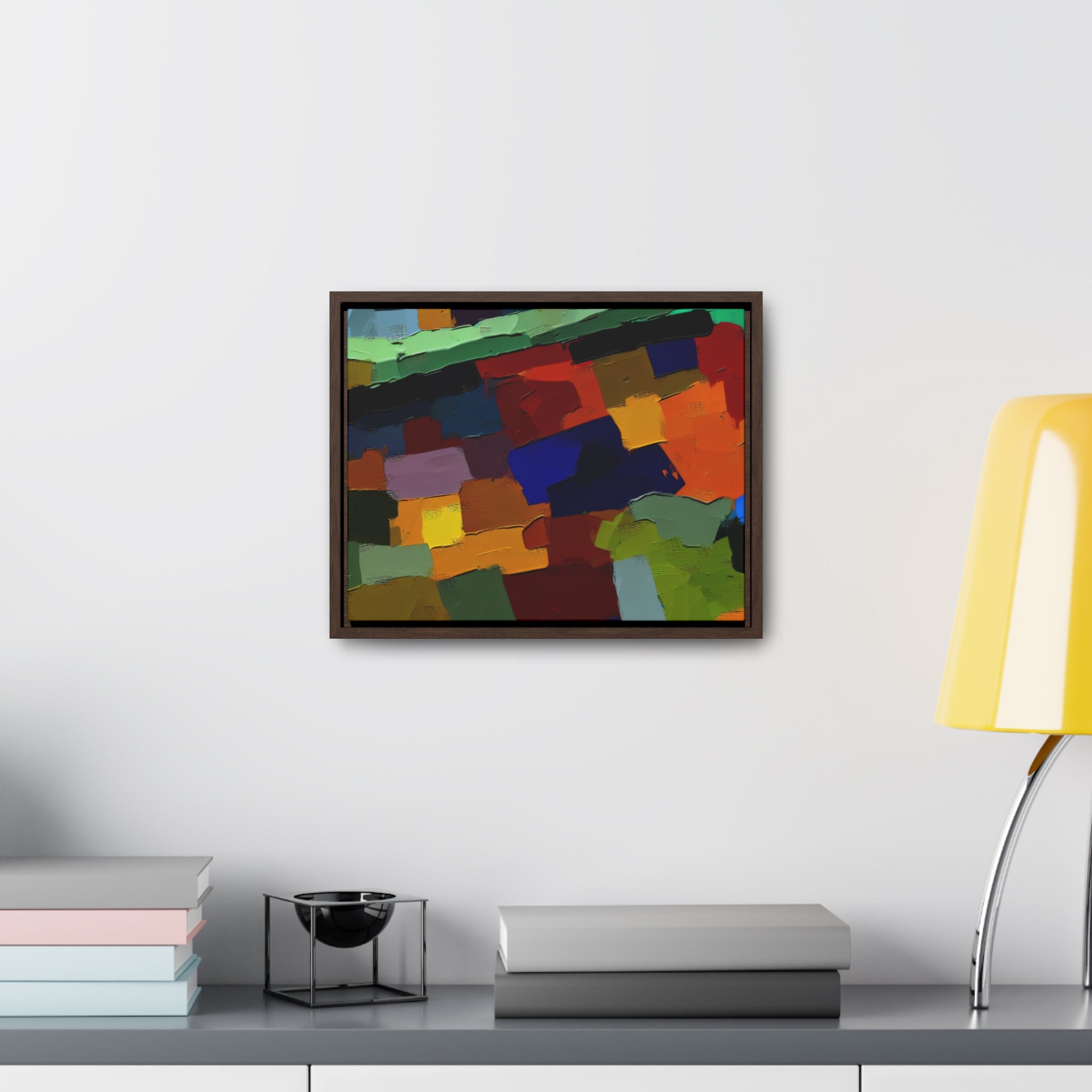 Chromatic Drift and Depth | Framed Canvas