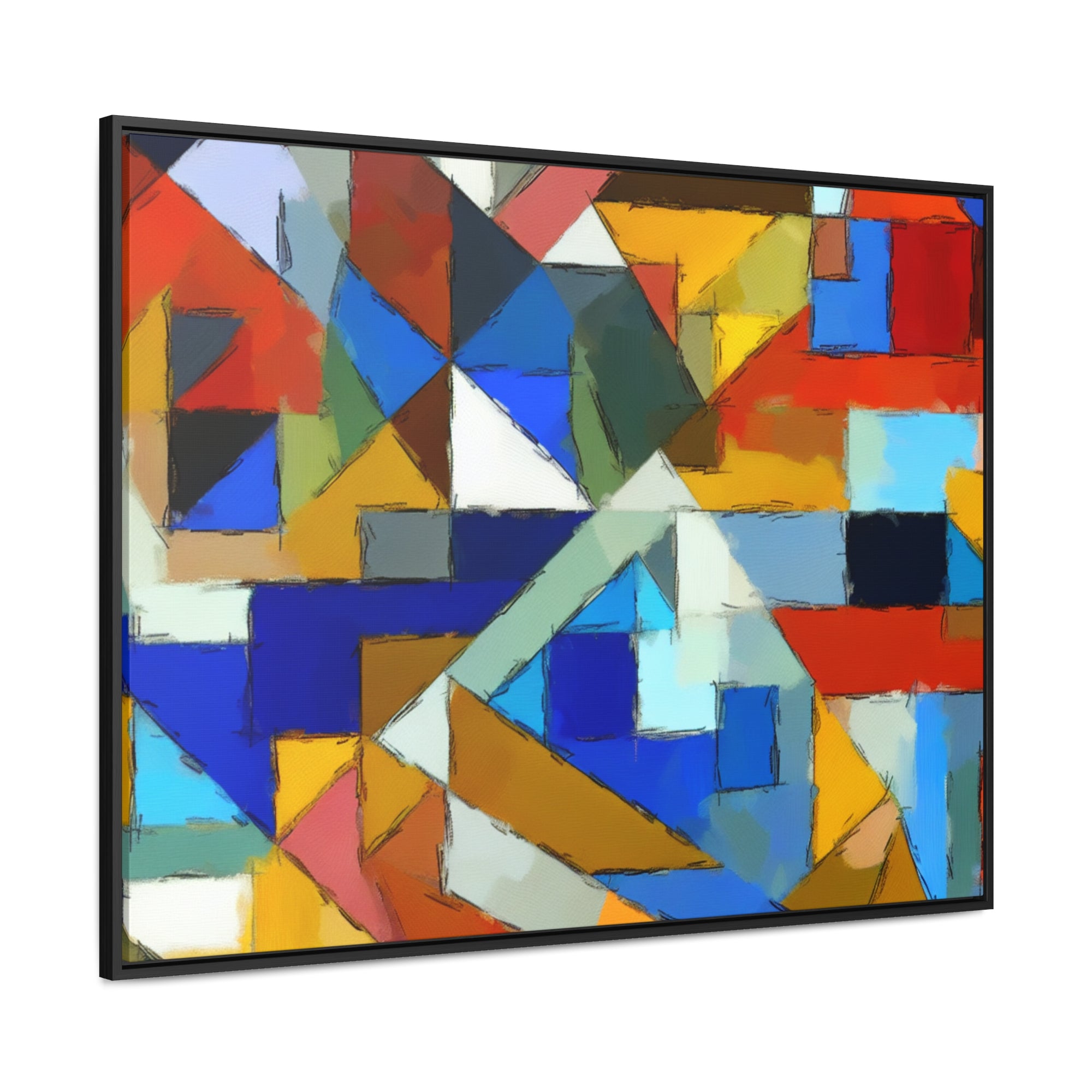 Geometric Pulse and Color | Framed Canvas