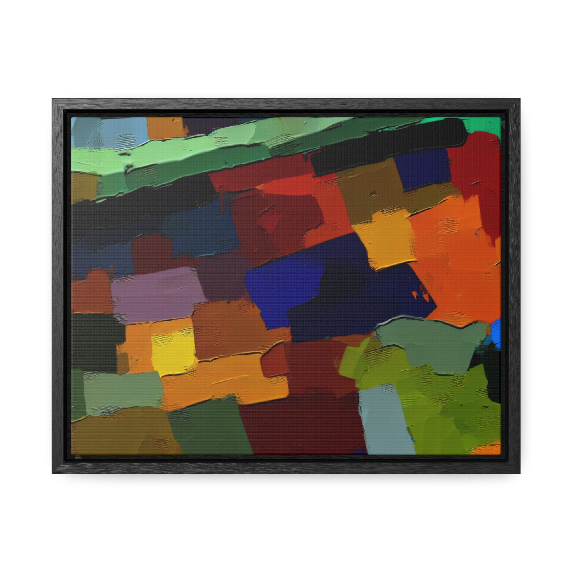 Chromatic Drift and Depth | Framed Canvas