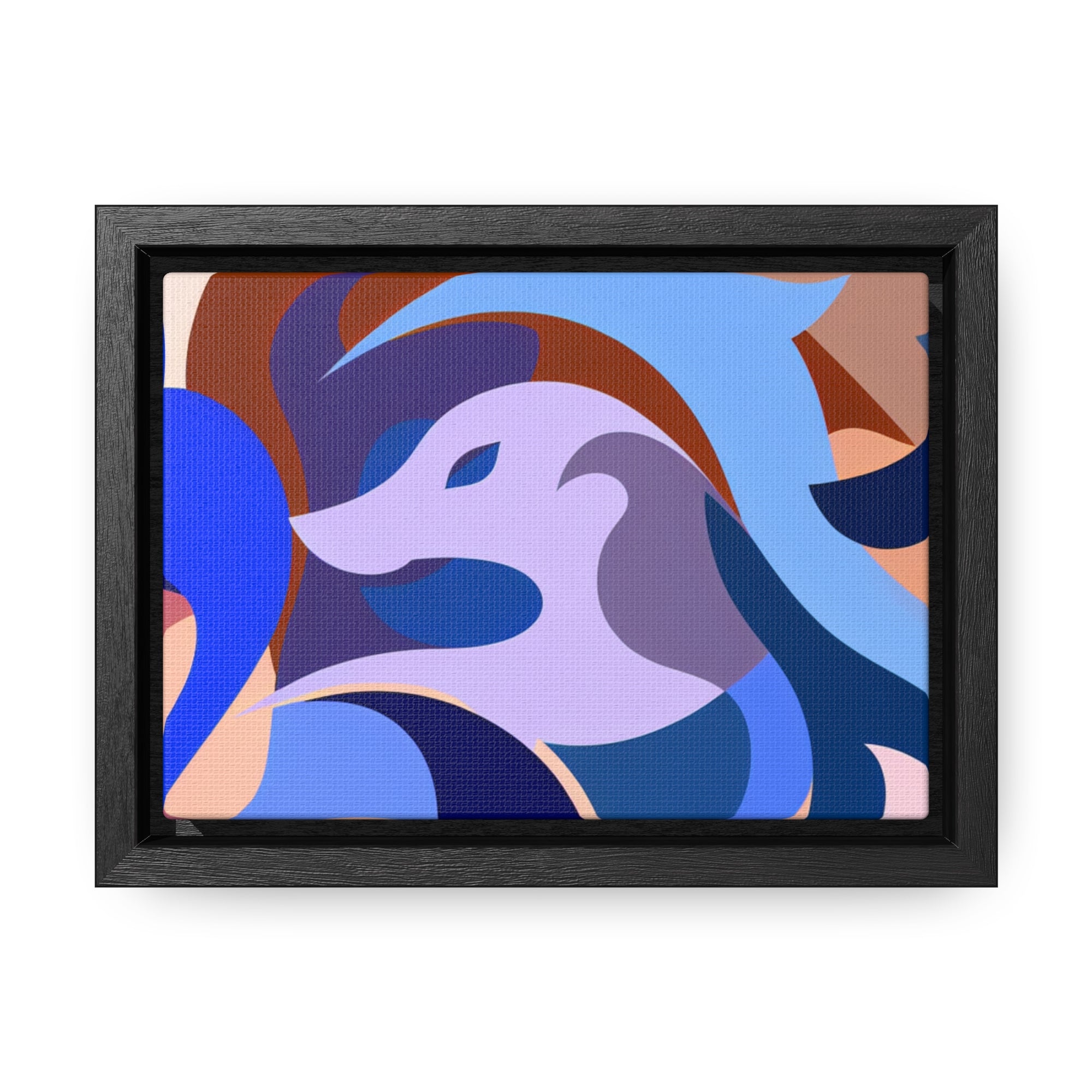 Foxes in Fluidity | Framed Canvas