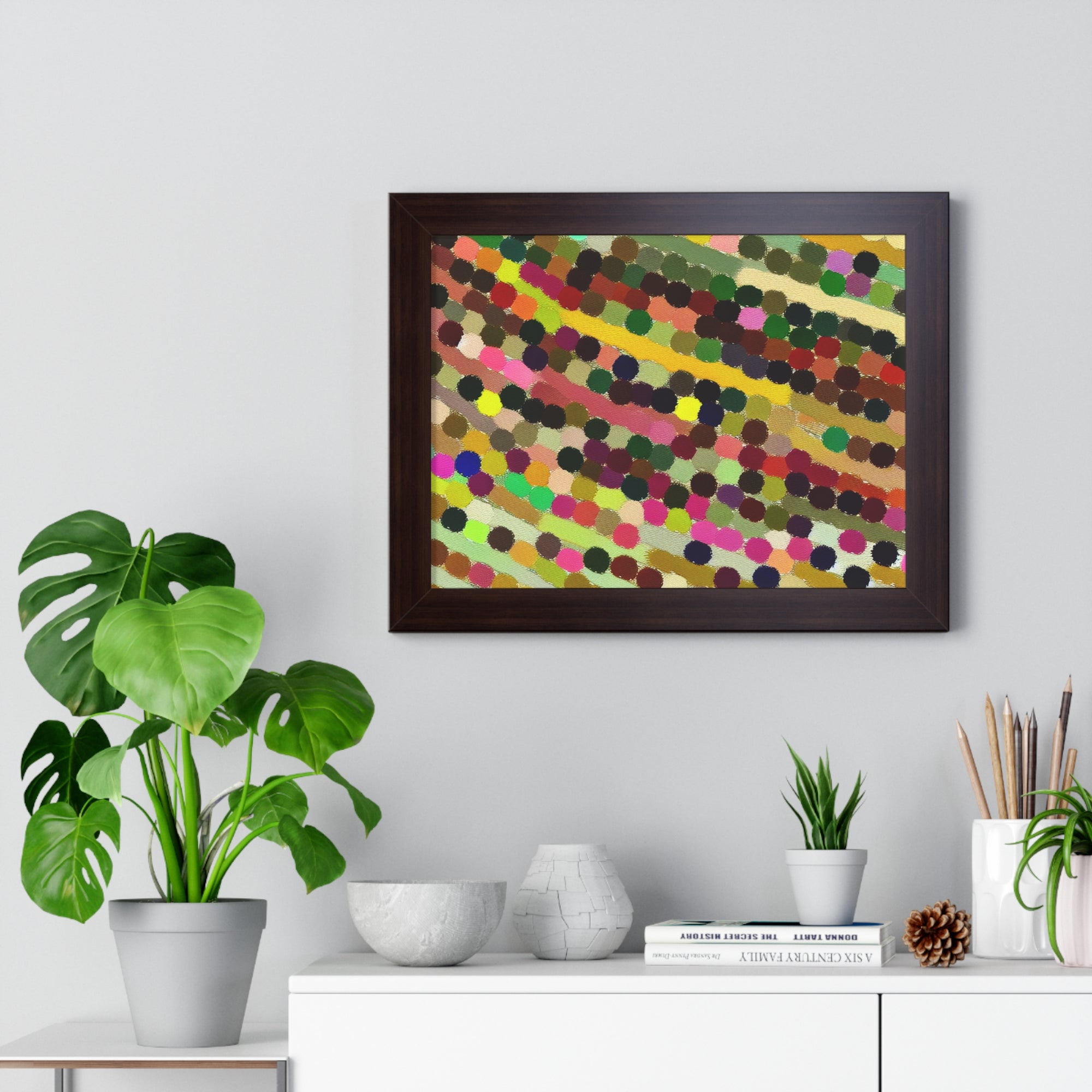 Ebullient Dot Symphony | Framed Print