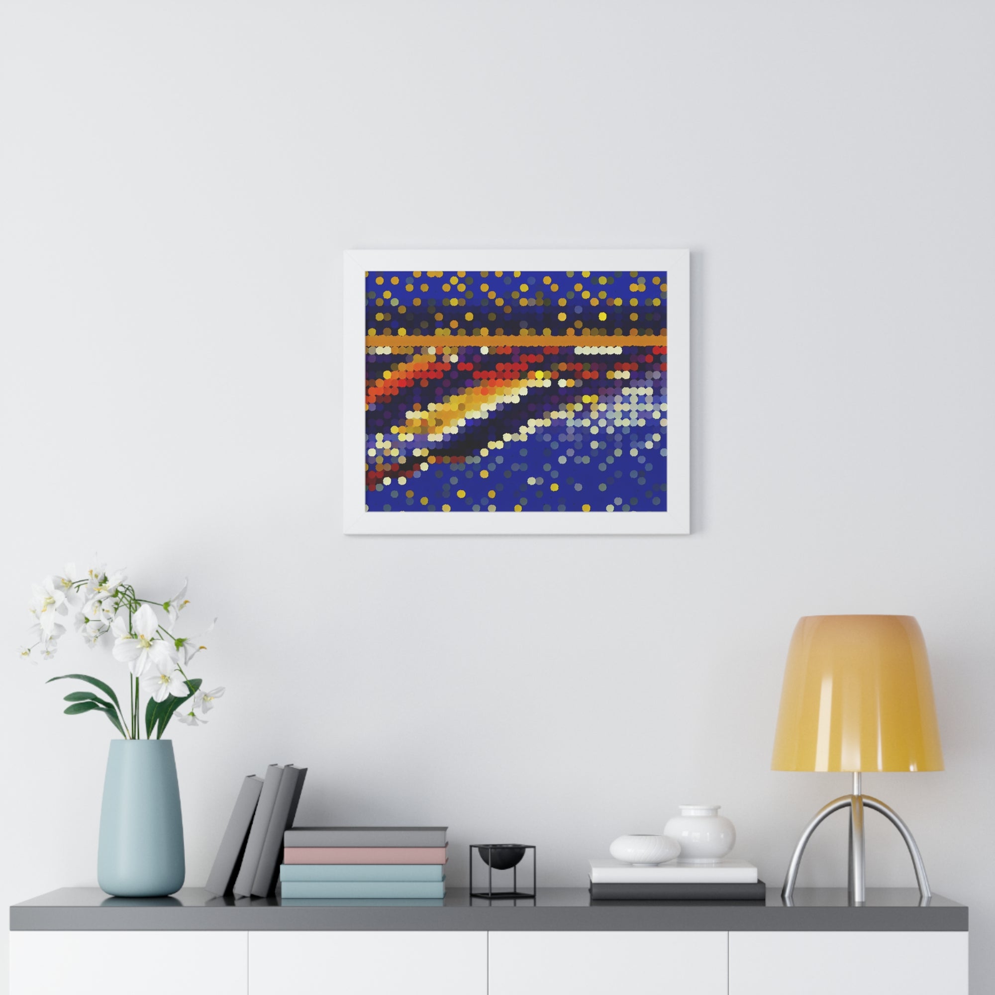 Ethereal Dots in Motion | Framed Print