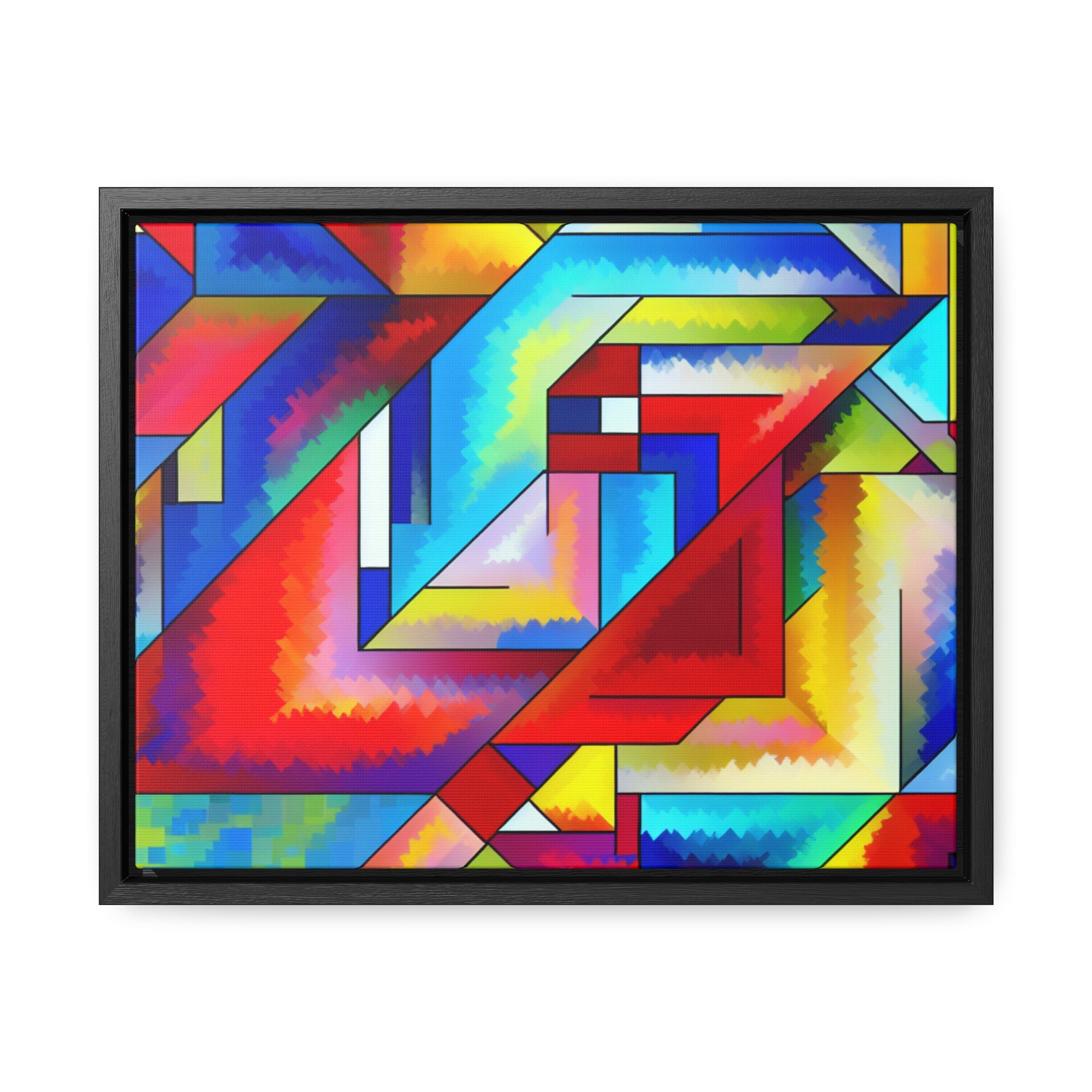 Energetic Harmony in Shapes | Framed Canvas