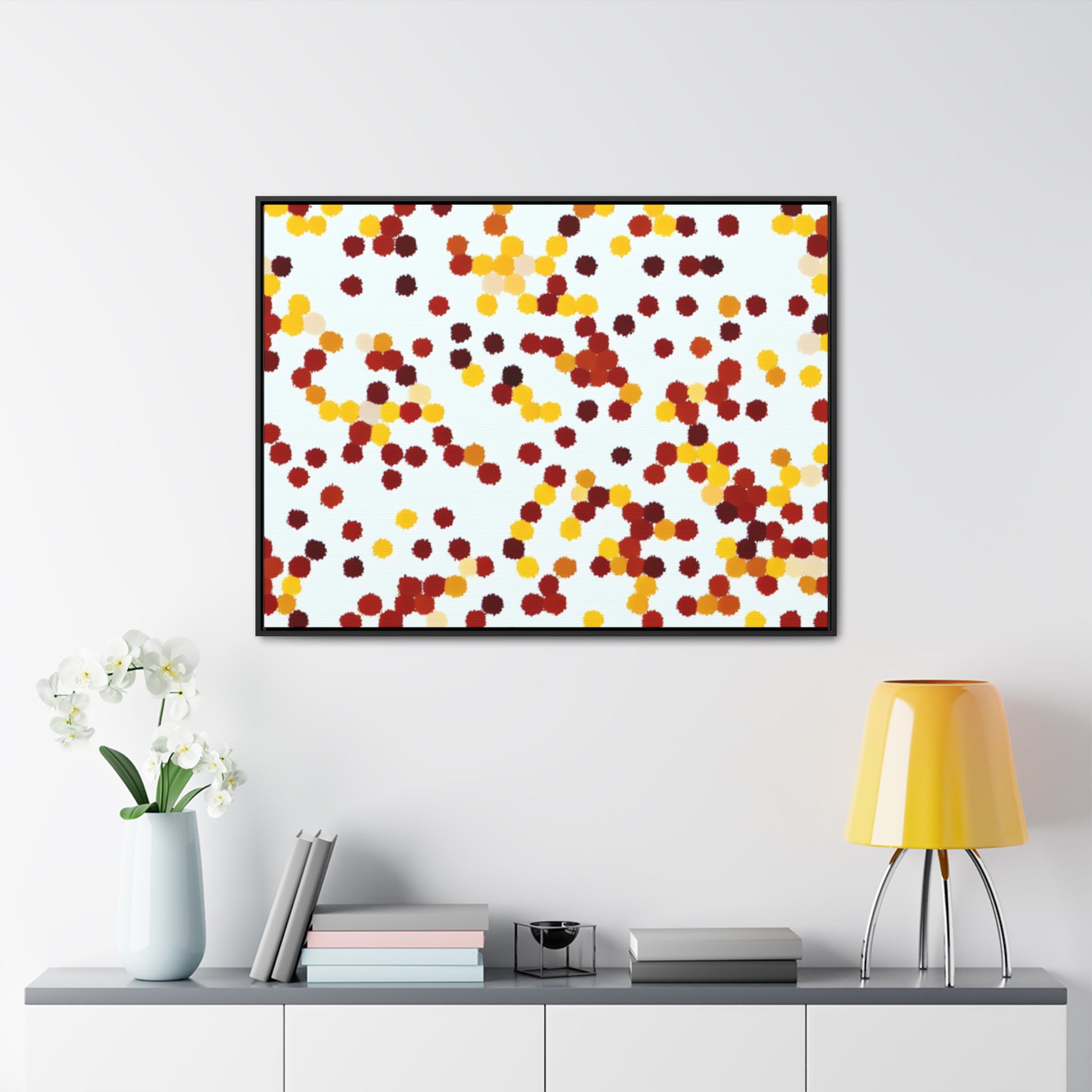 Ebullient Dots of Harmony | Framed Canvas