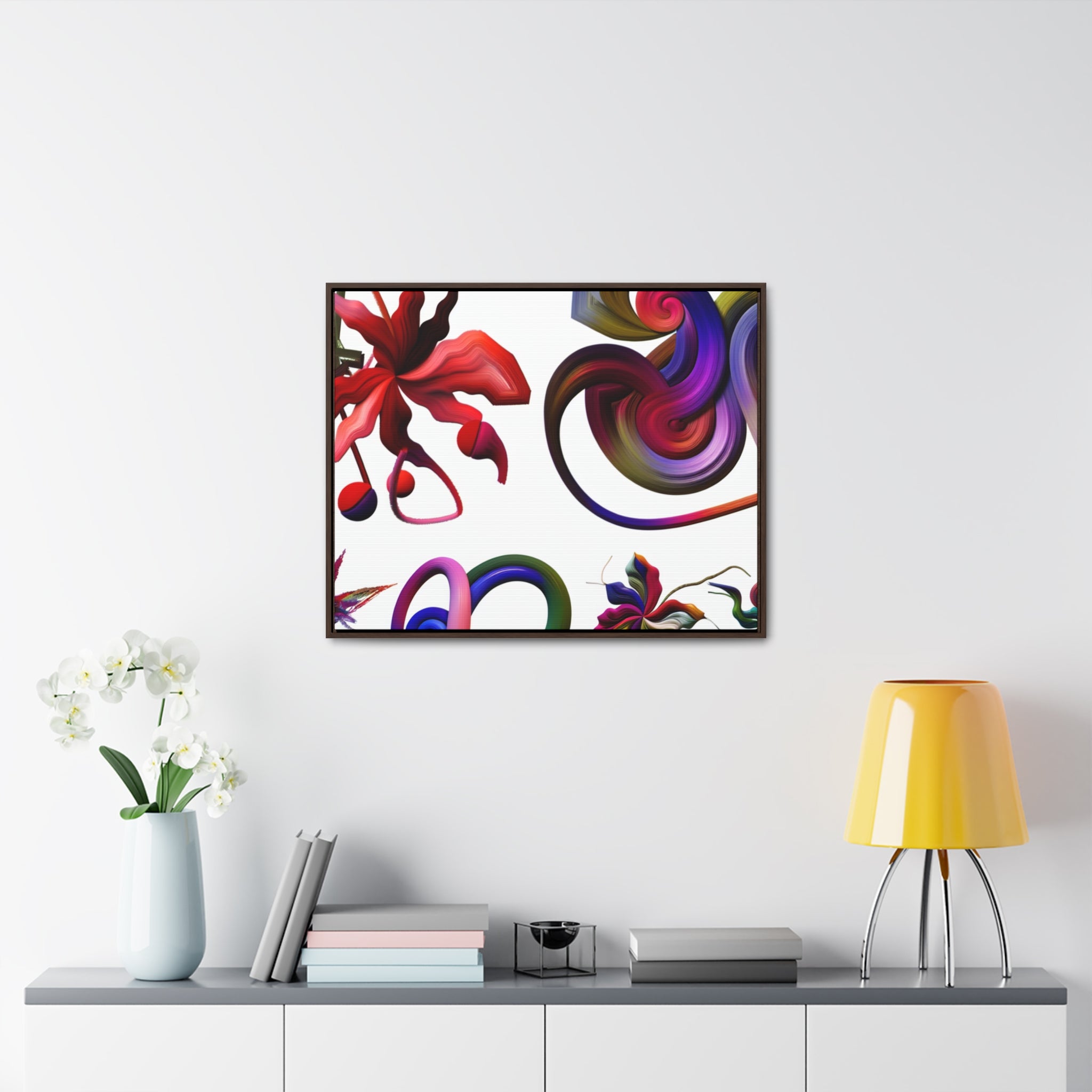 Botanical Whirl and Bloom | Framed Canvas