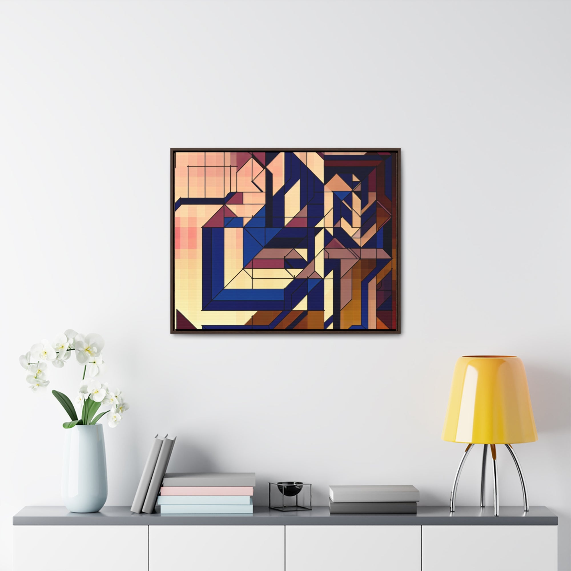 Fluid Geometry and Harmony | Framed Canvas