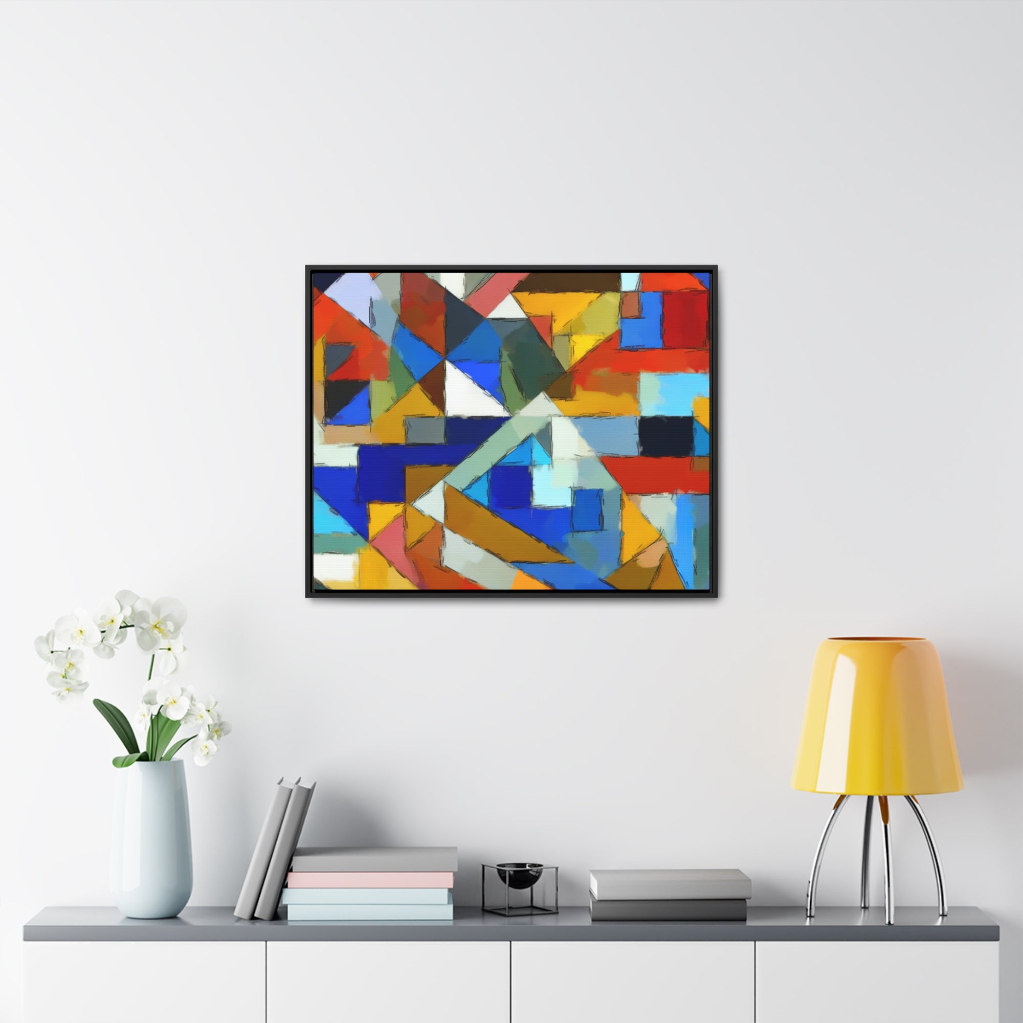 Geometric Pulse and Color | Framed Canvas