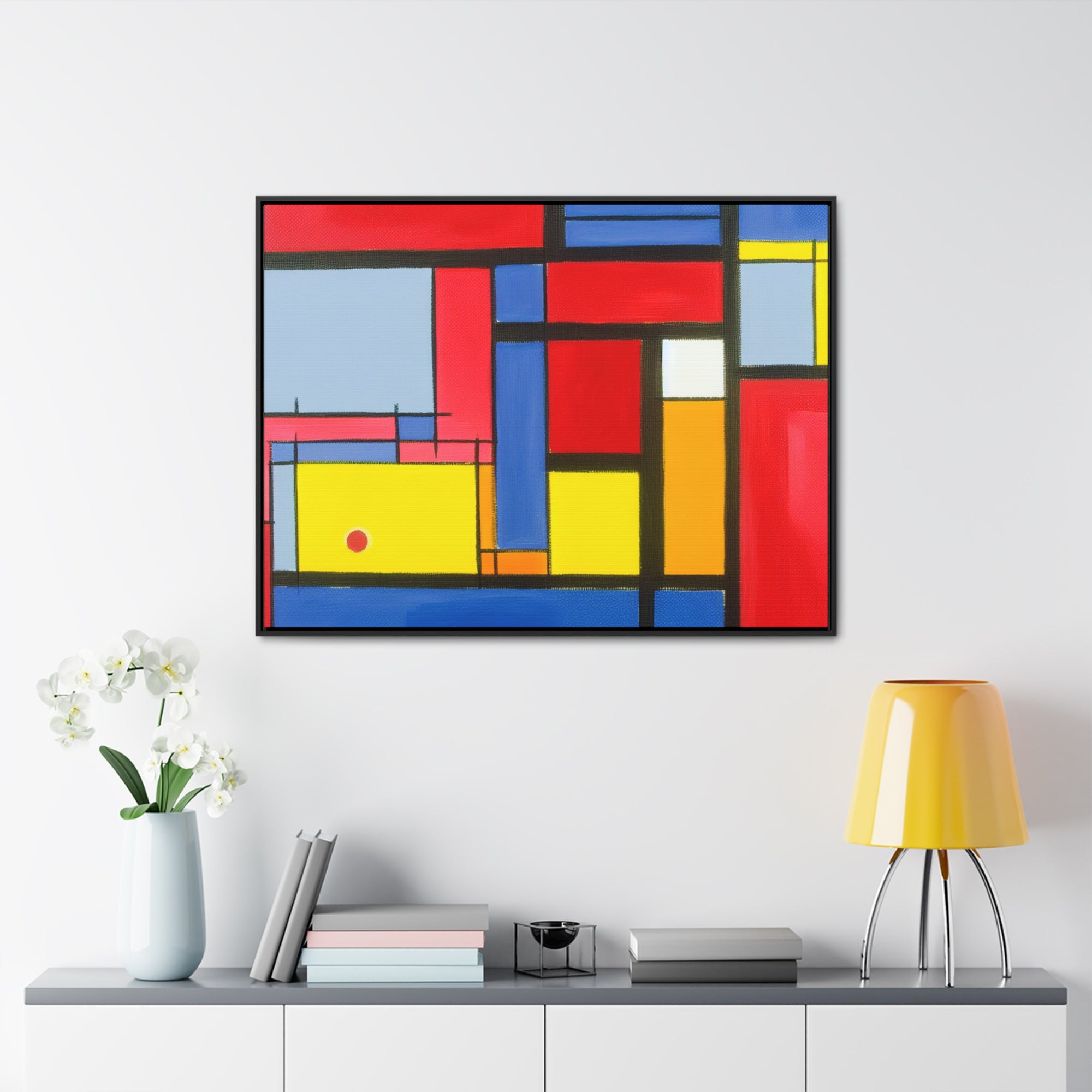 Primary Harmony and Tension | Framed Canvas