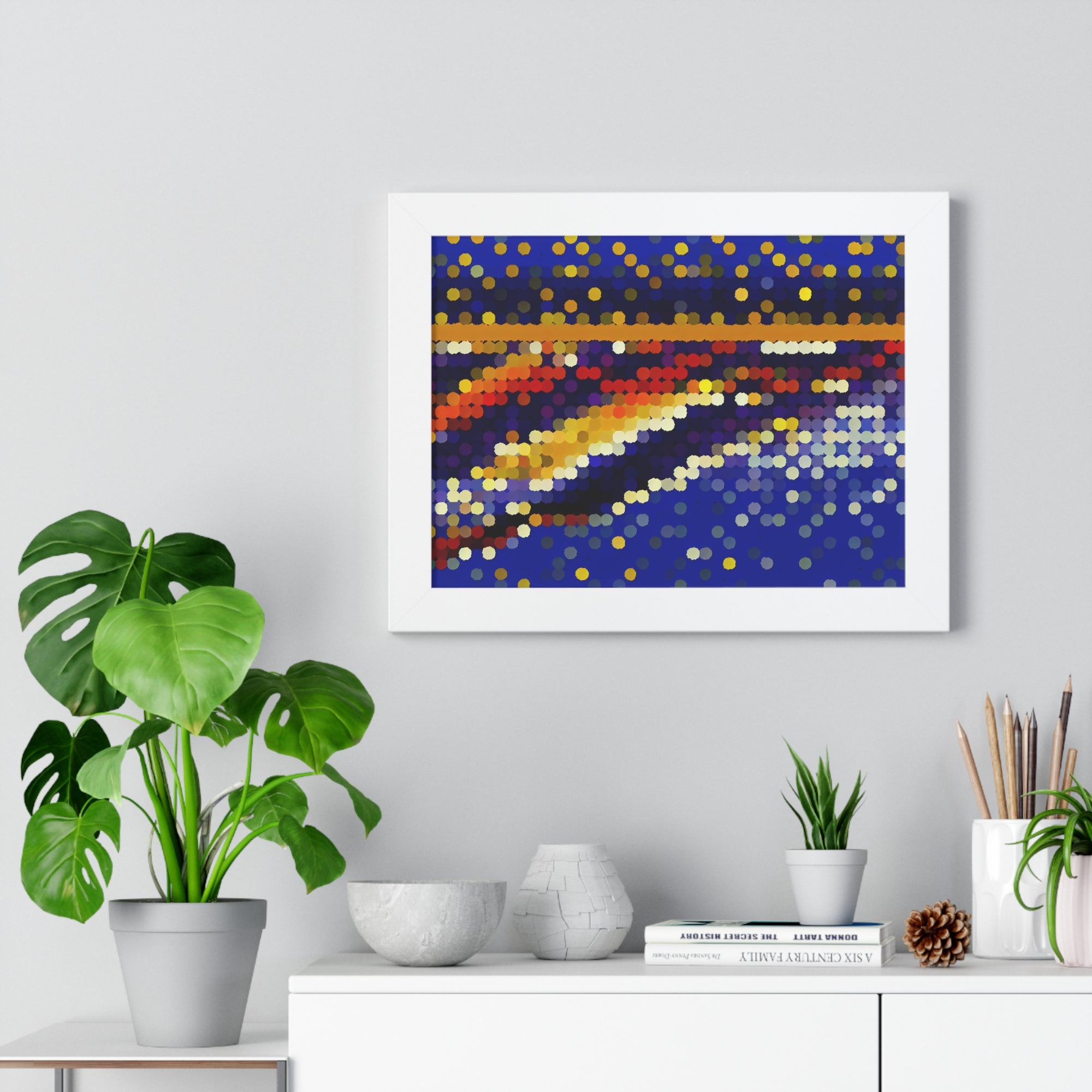 Ethereal Dots in Motion | Framed Print