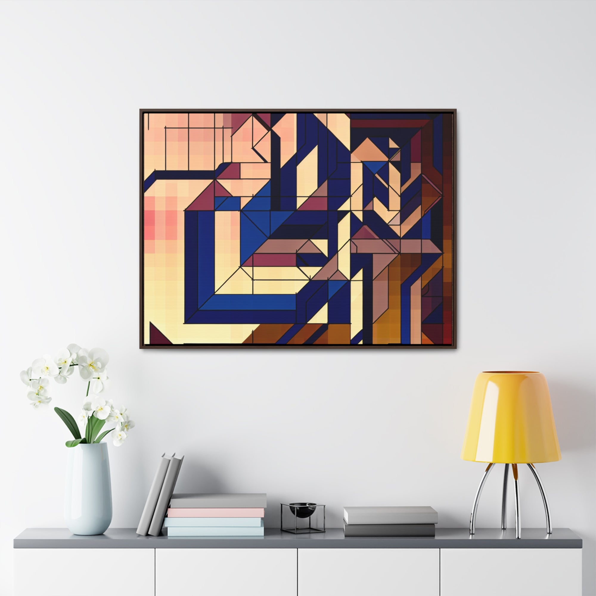 Fluid Geometry and Harmony | Framed Canvas