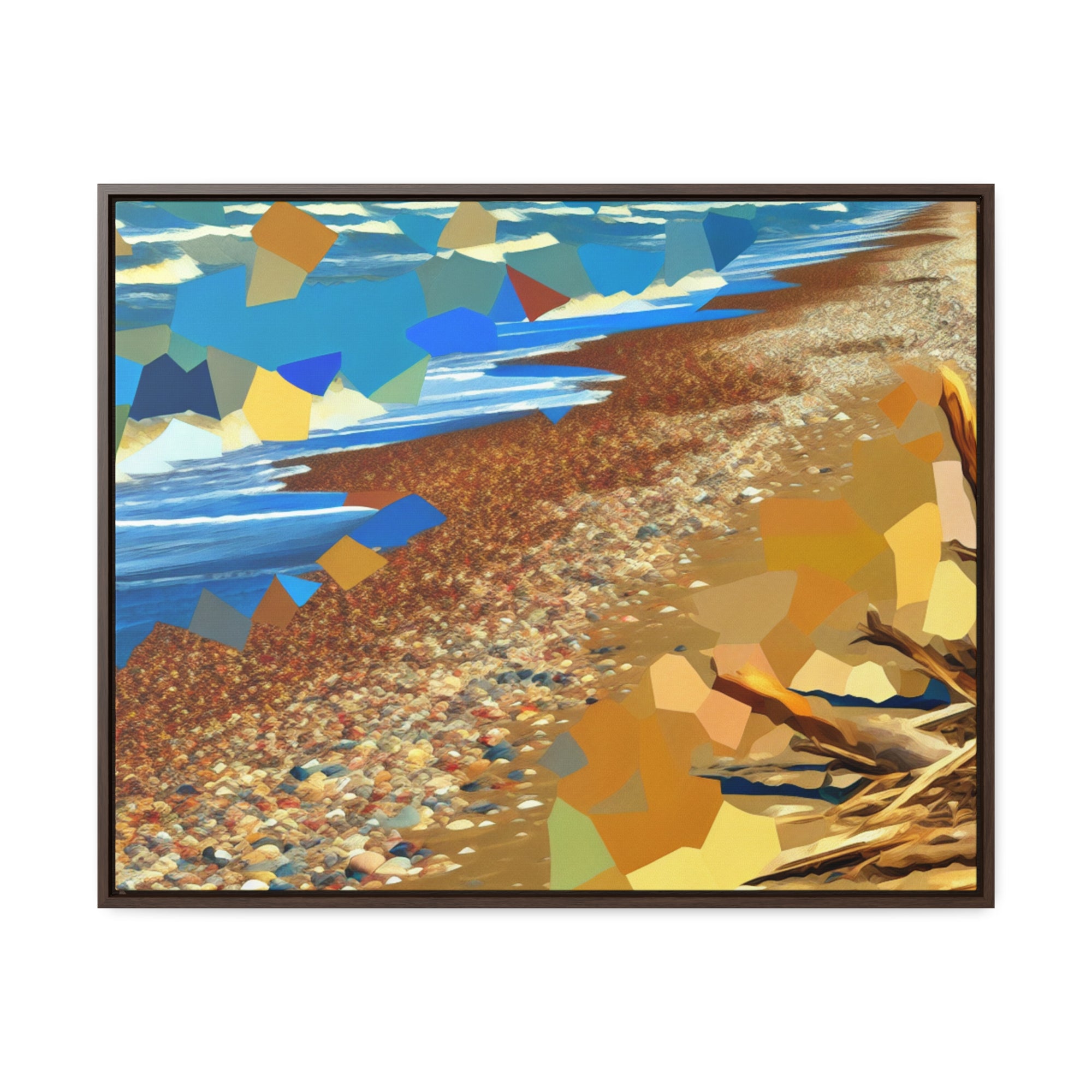 Tidal Whispers and Sunlight | Framed Canvas