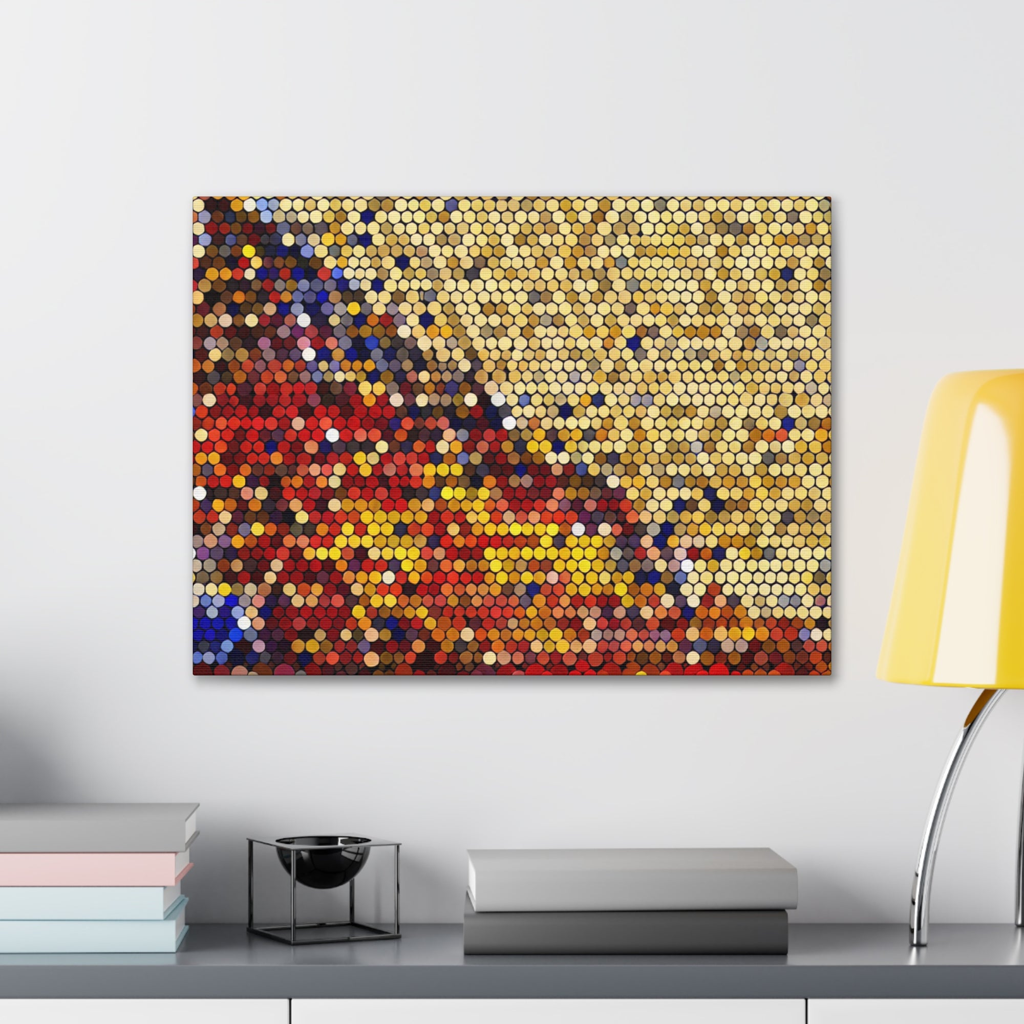 Hexagonal Warmth and Motion | Canvas