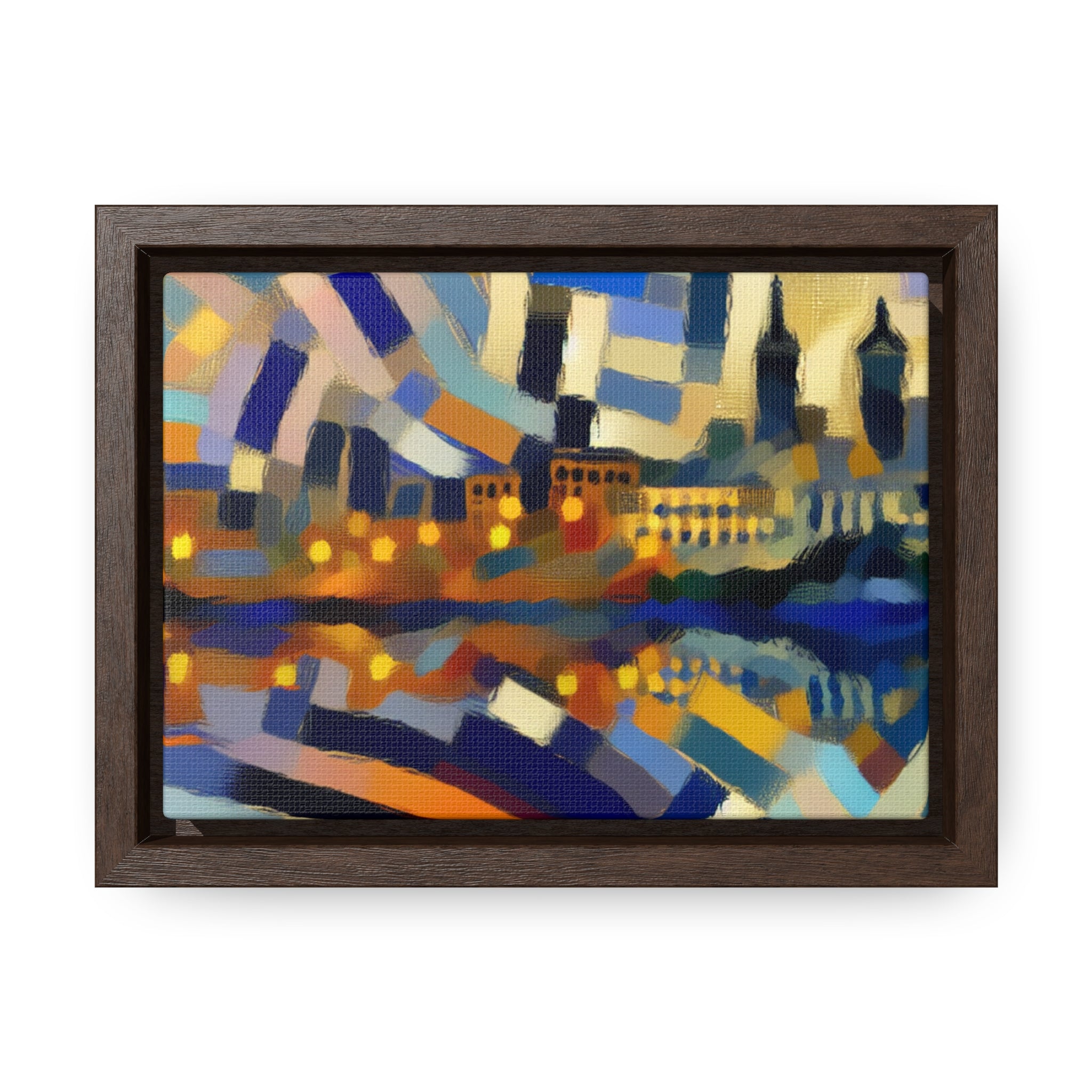 Urban Mirage and Flow | Framed Canvas