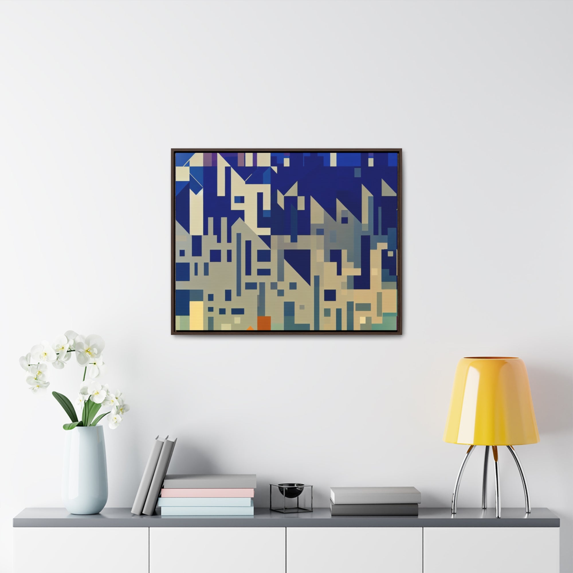 Urban Echoes and Silhouettes | Framed Canvas