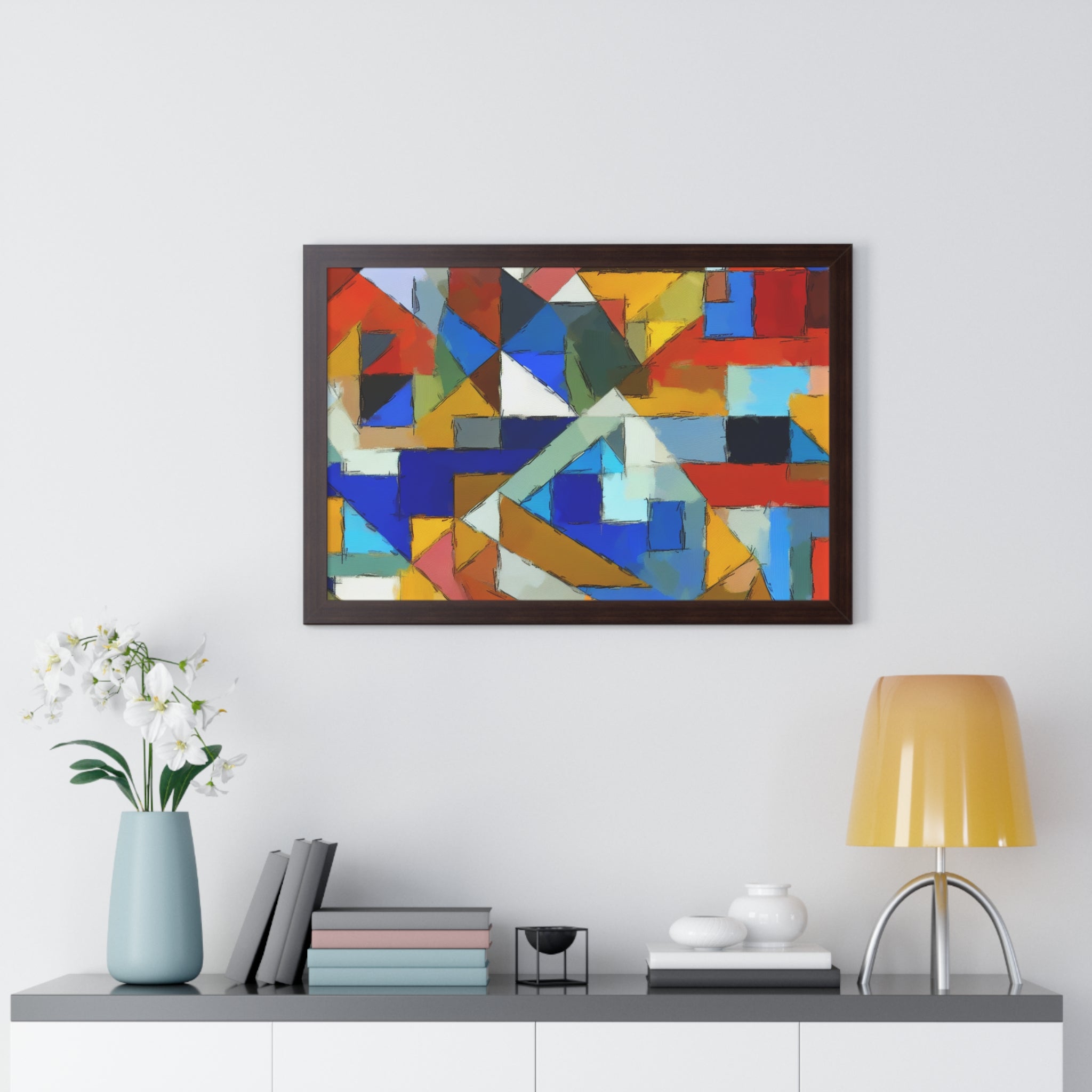 Geometric Pulse and Color | Framed Print