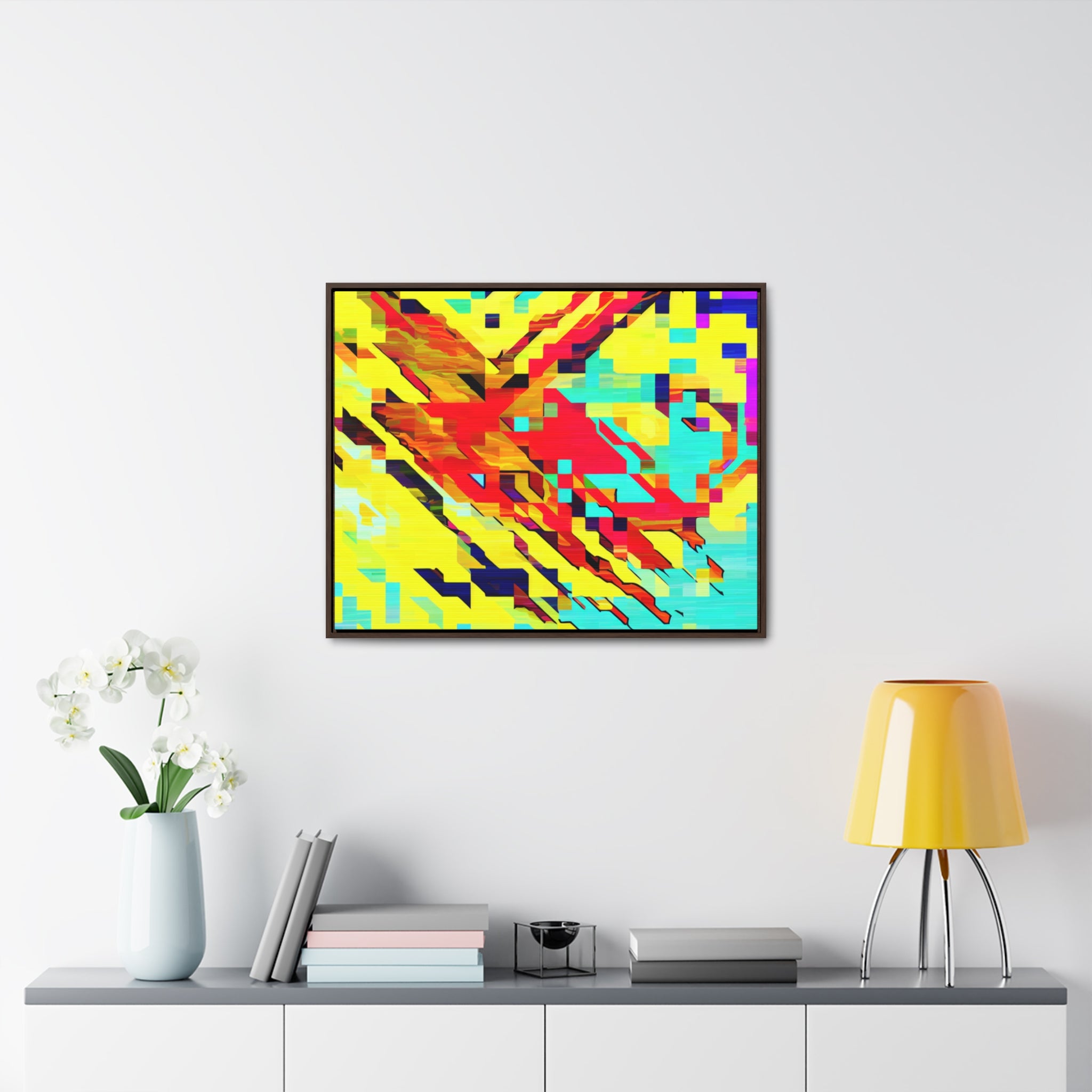 Euphoria in Pixels | Framed Canvas