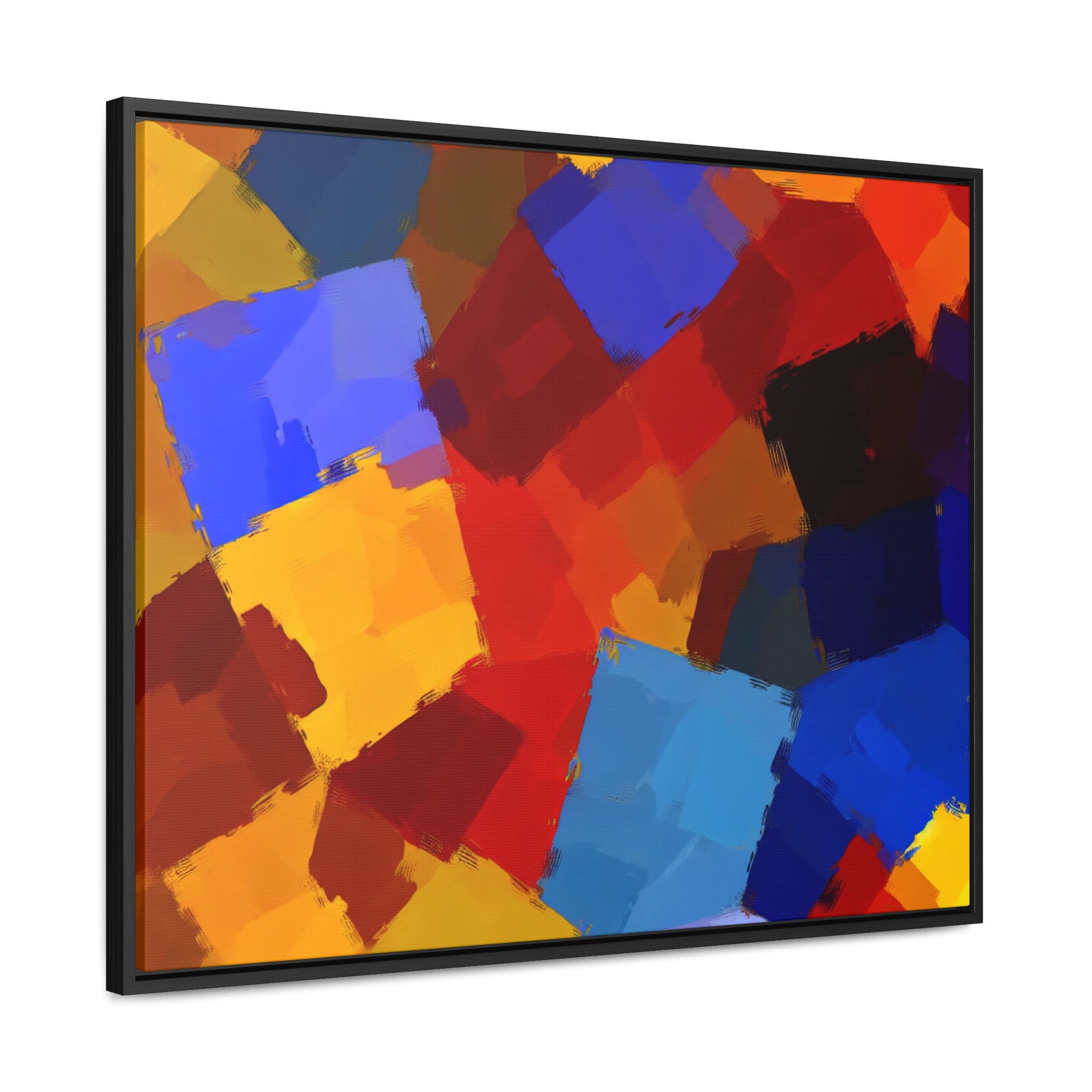 Prismatic Whirl and Flow | Framed Canvas