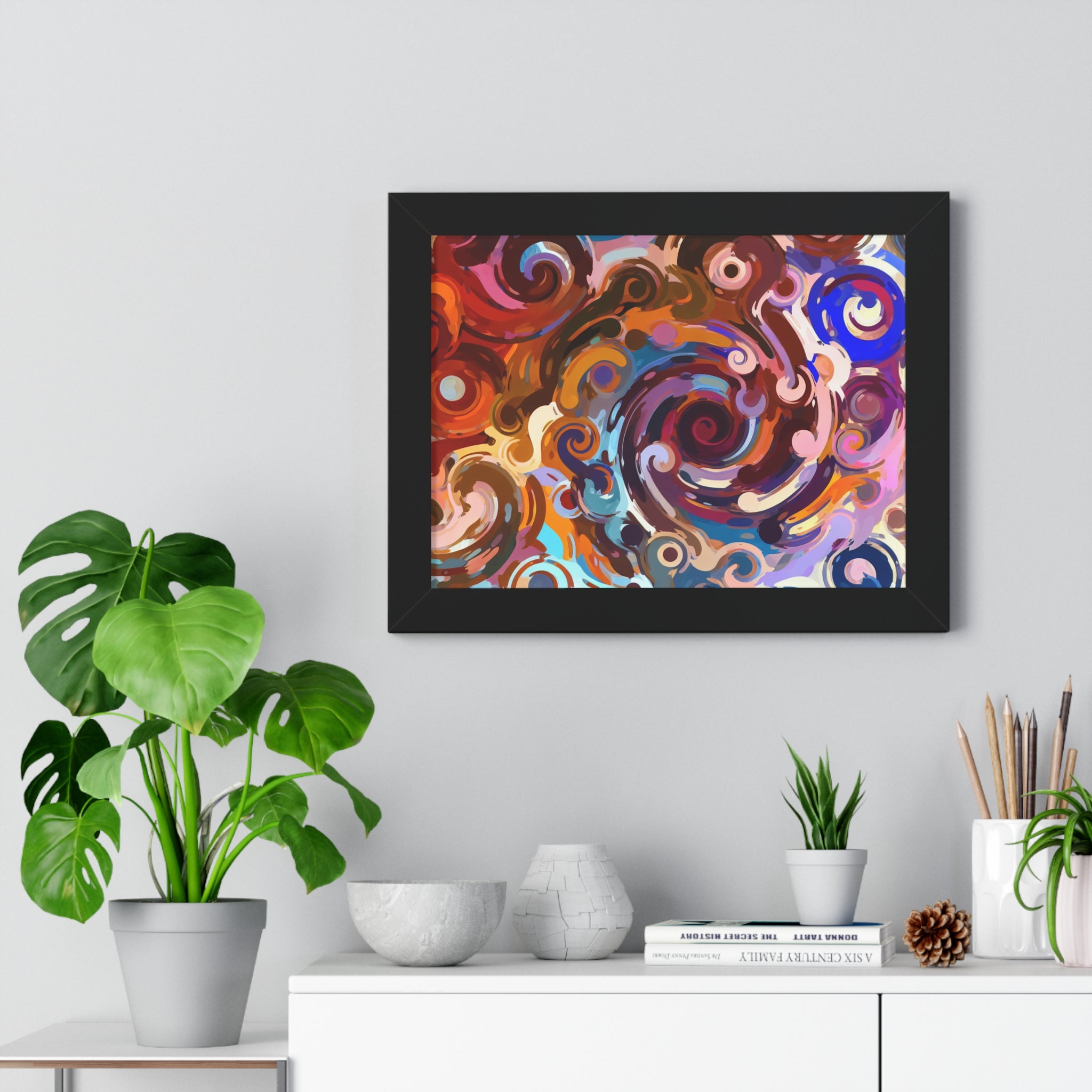 Elysian Whirls and Splashes | Framed Print