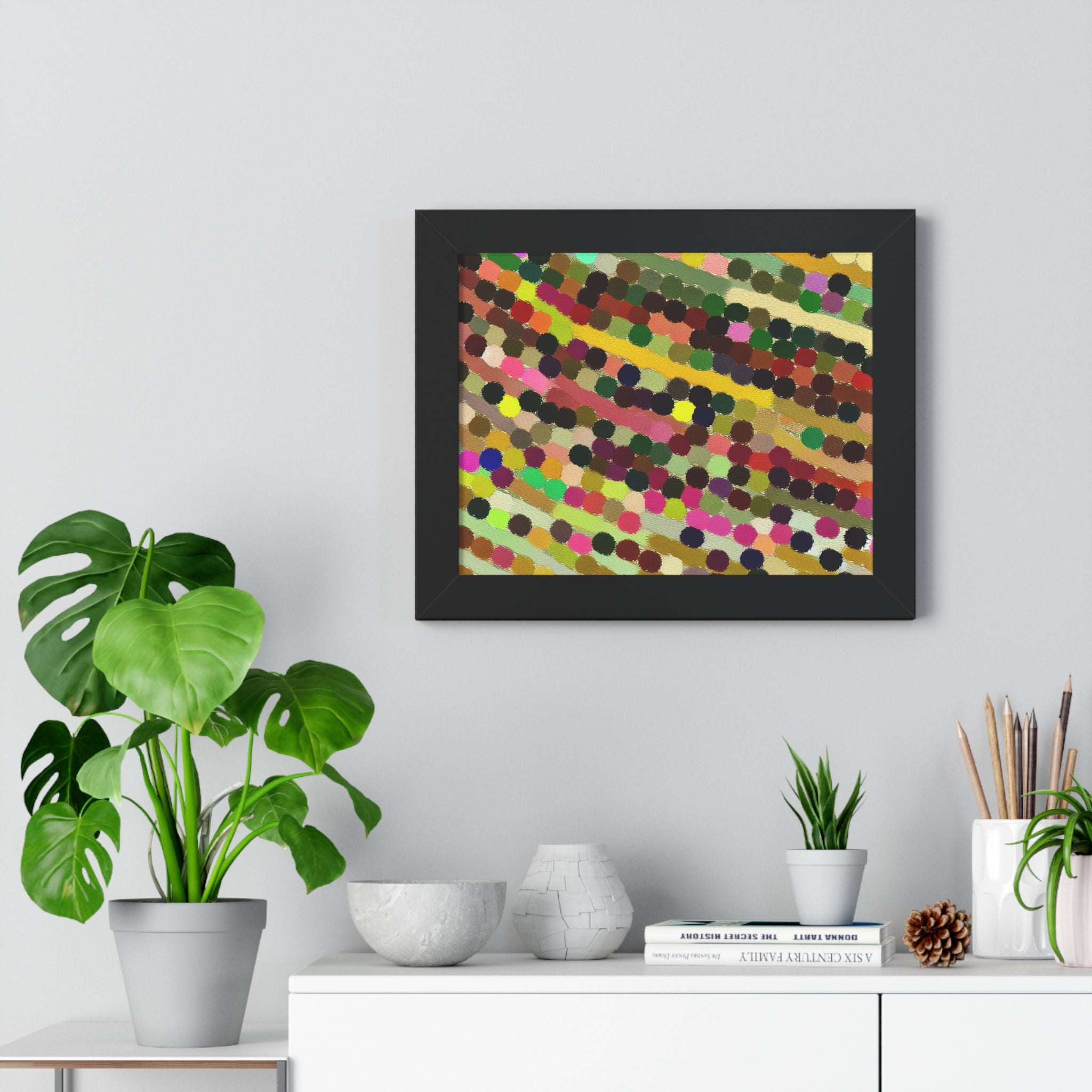 Ebullient Dot Symphony | Framed Print