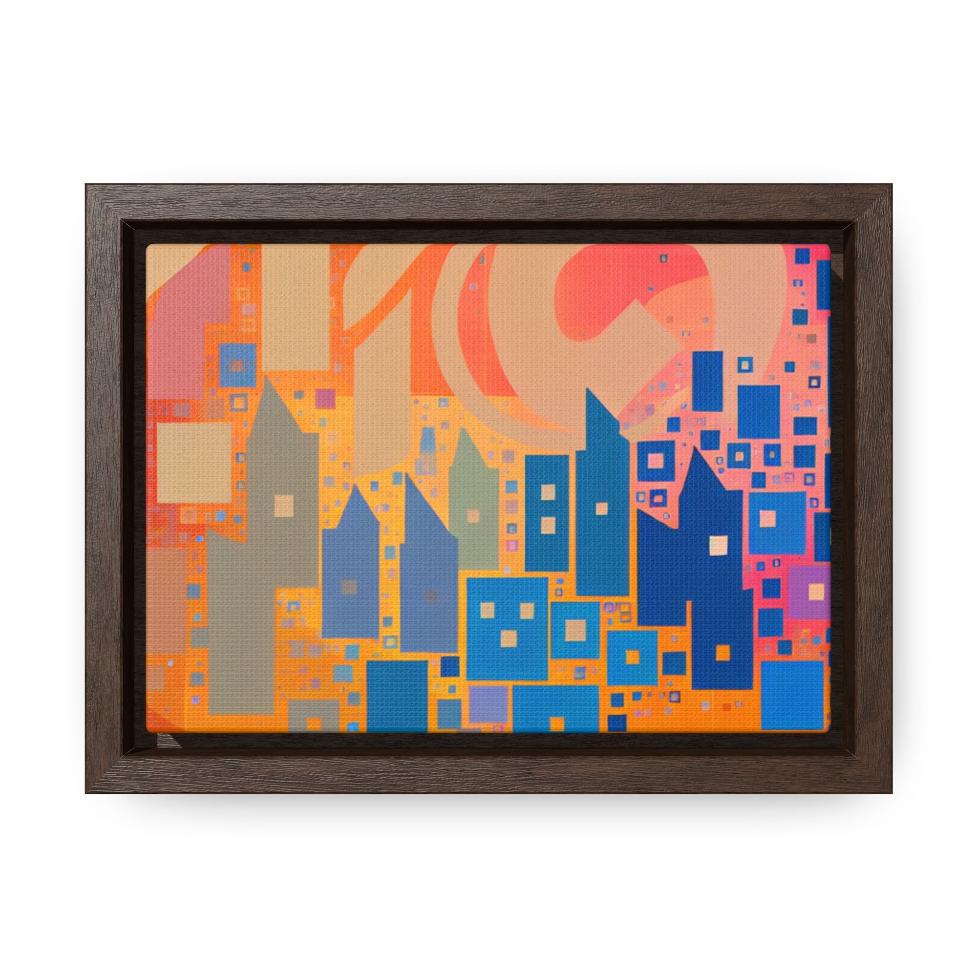 Metropolis in Motion | Framed Canvas