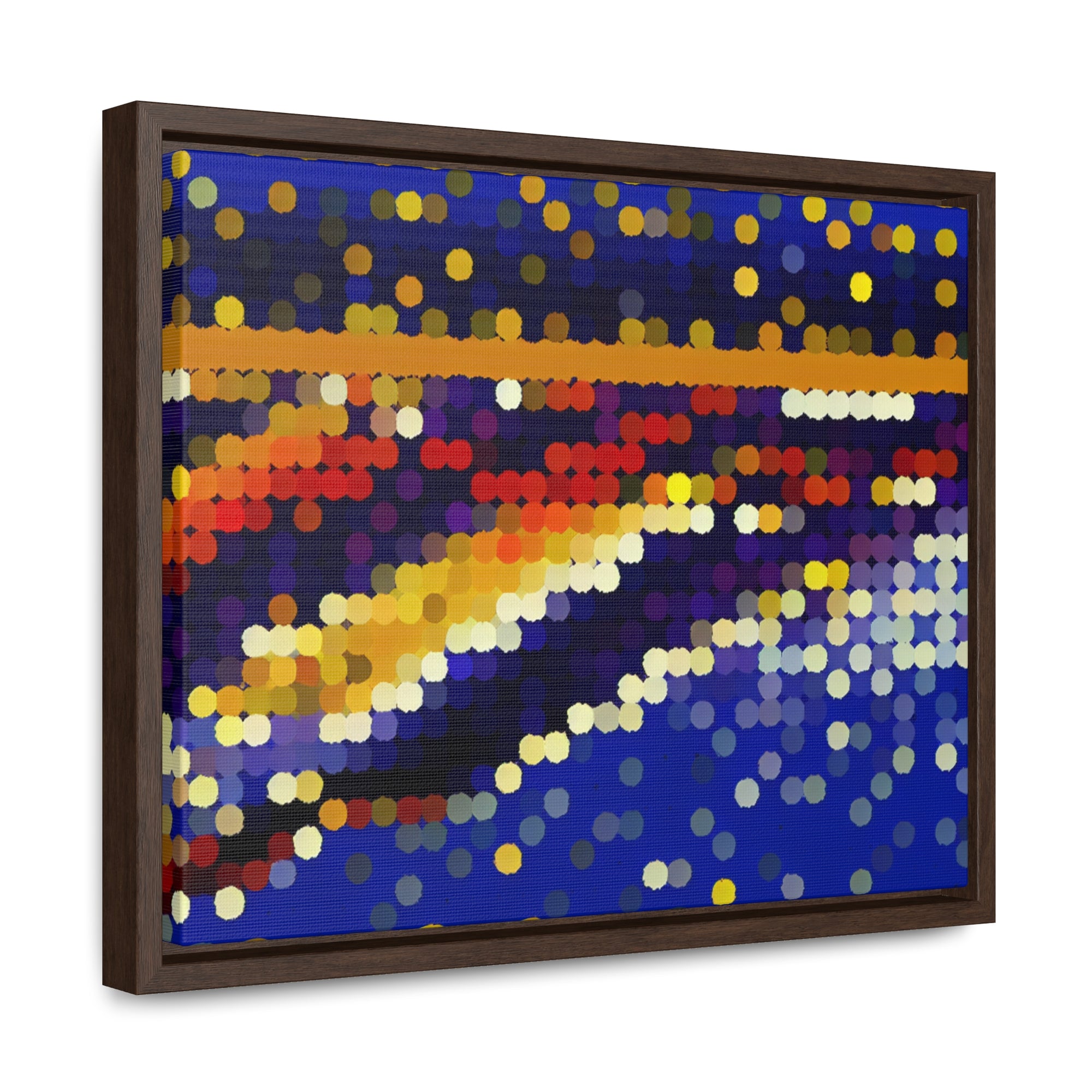 Ethereal Dots in Motion | Framed Canvas