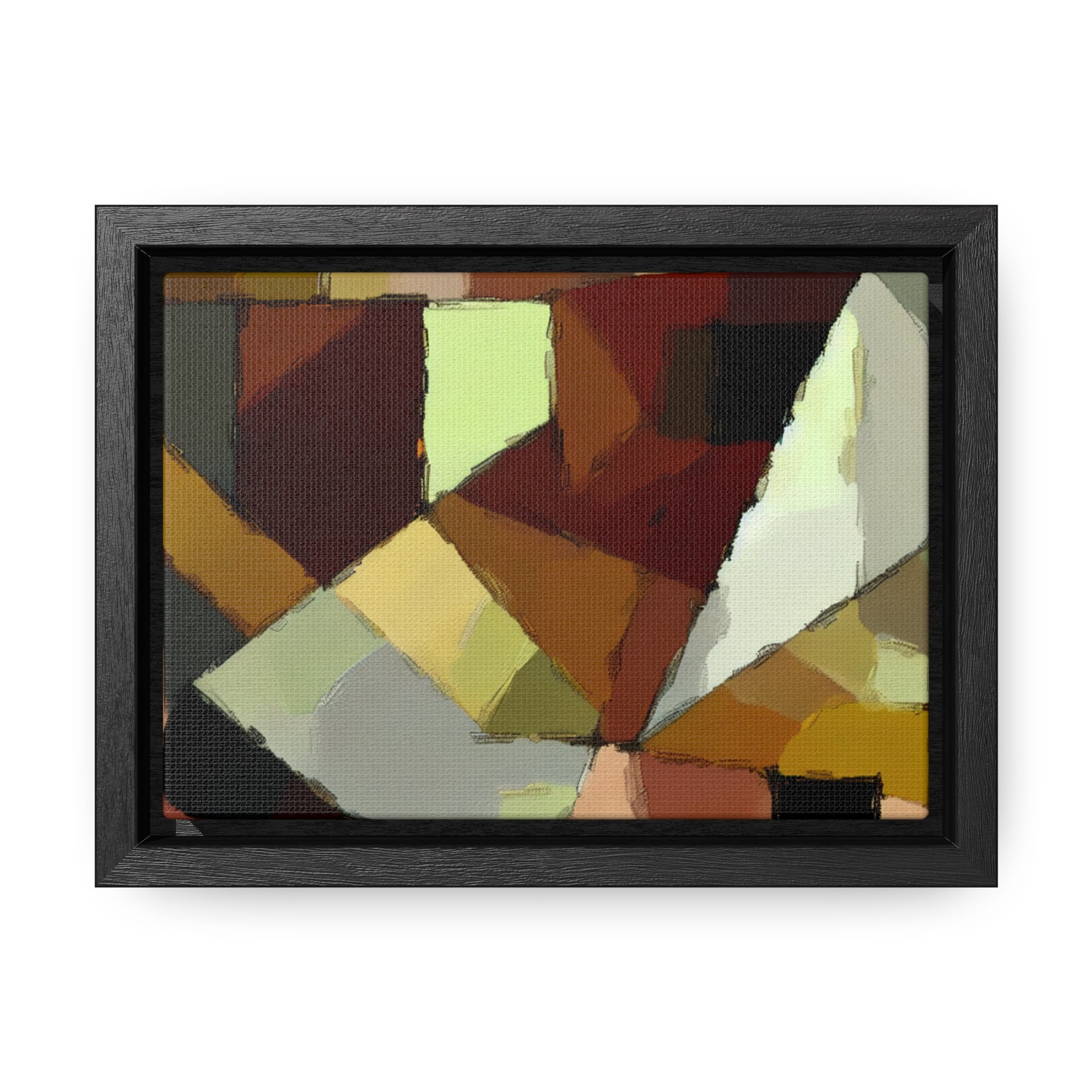 Fractured Earth and Rhythm | Framed Canvas