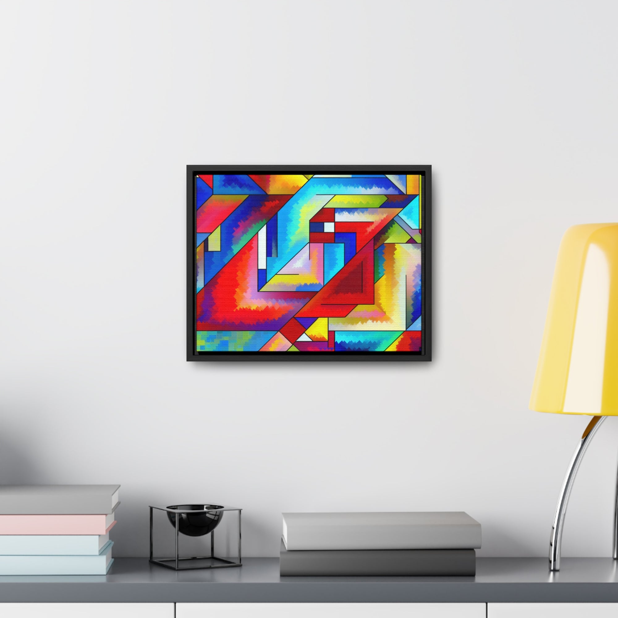 Energetic Harmony in Shapes | Framed Canvas