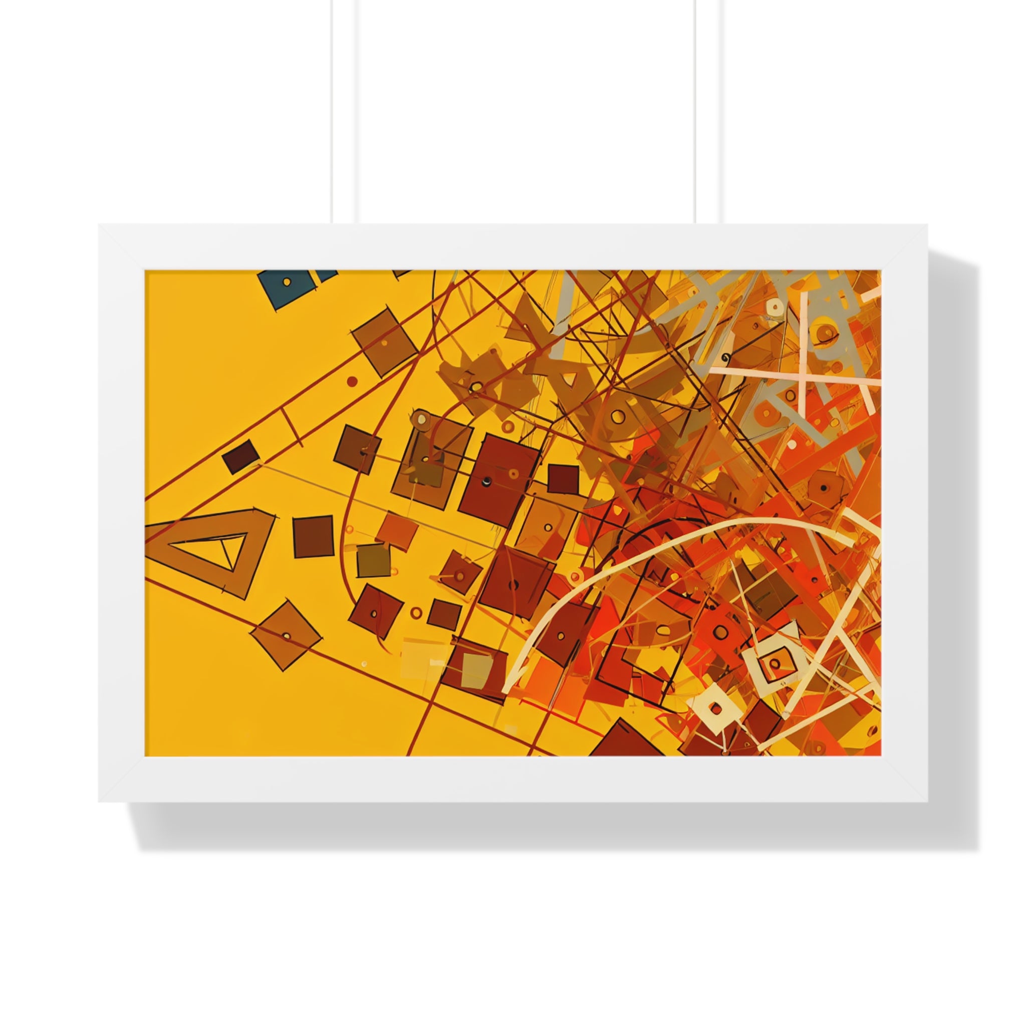 Vibrant Geometry Dance | Framed Print