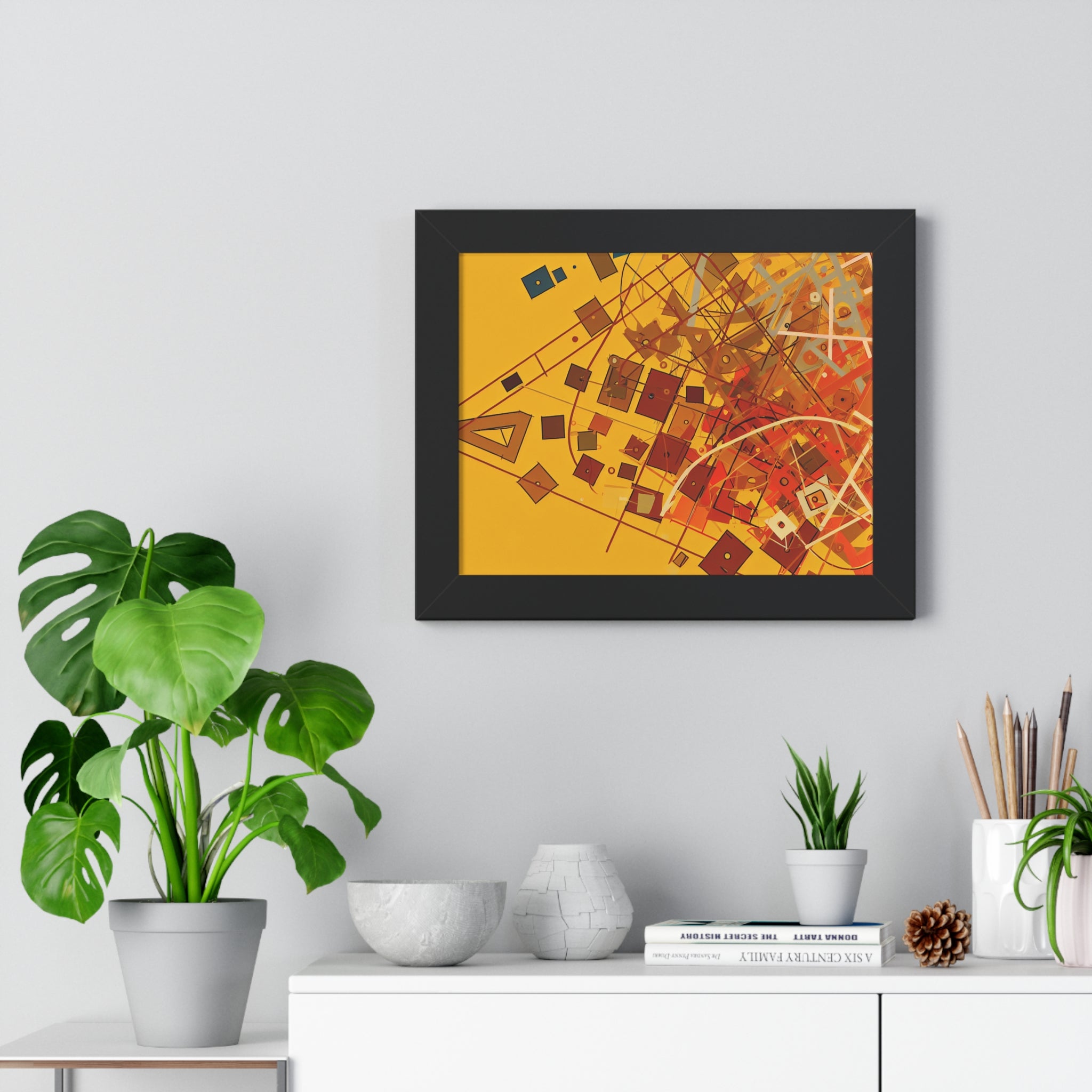 Vibrant Geometry Dance | Framed Print