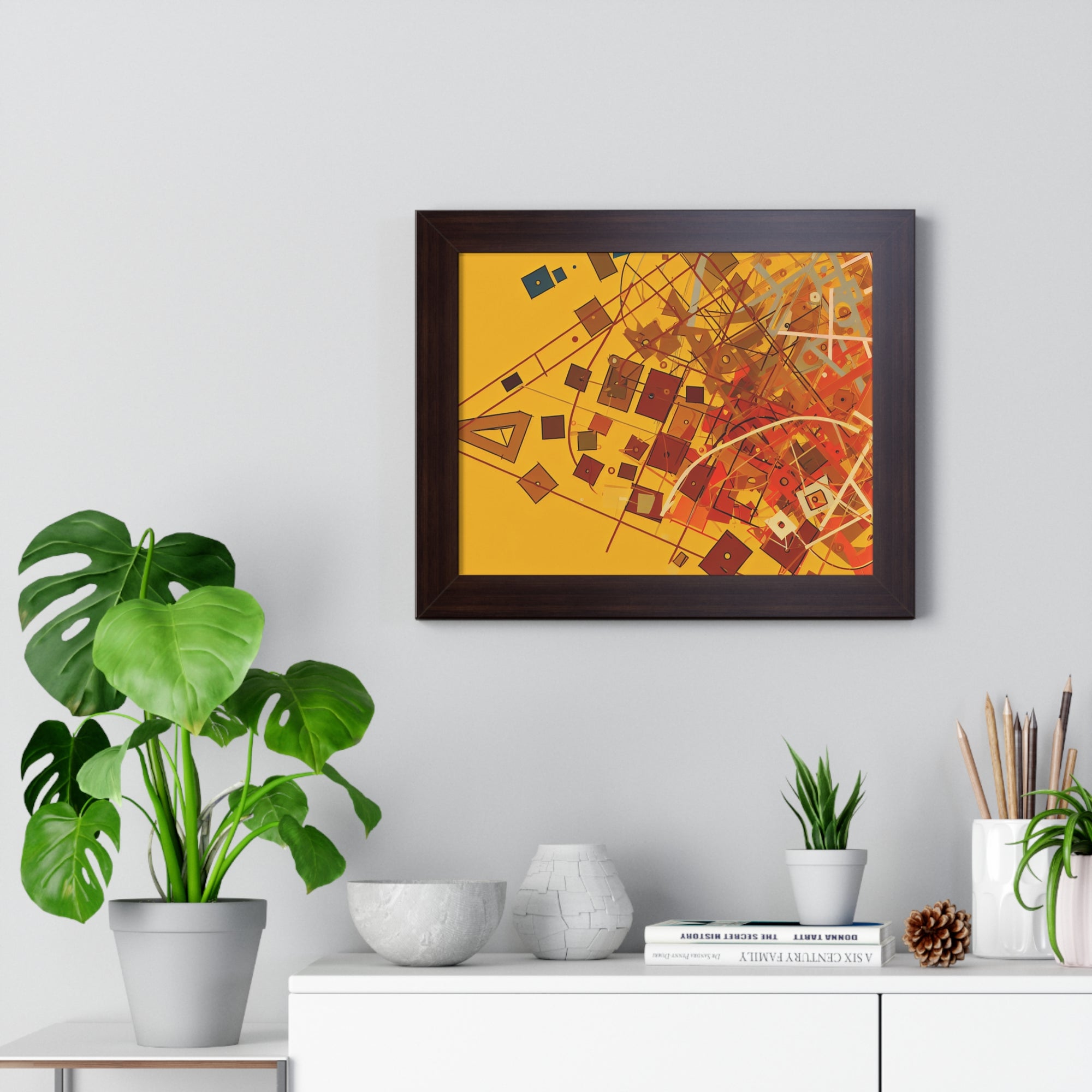 Vibrant Geometry Dance | Framed Print