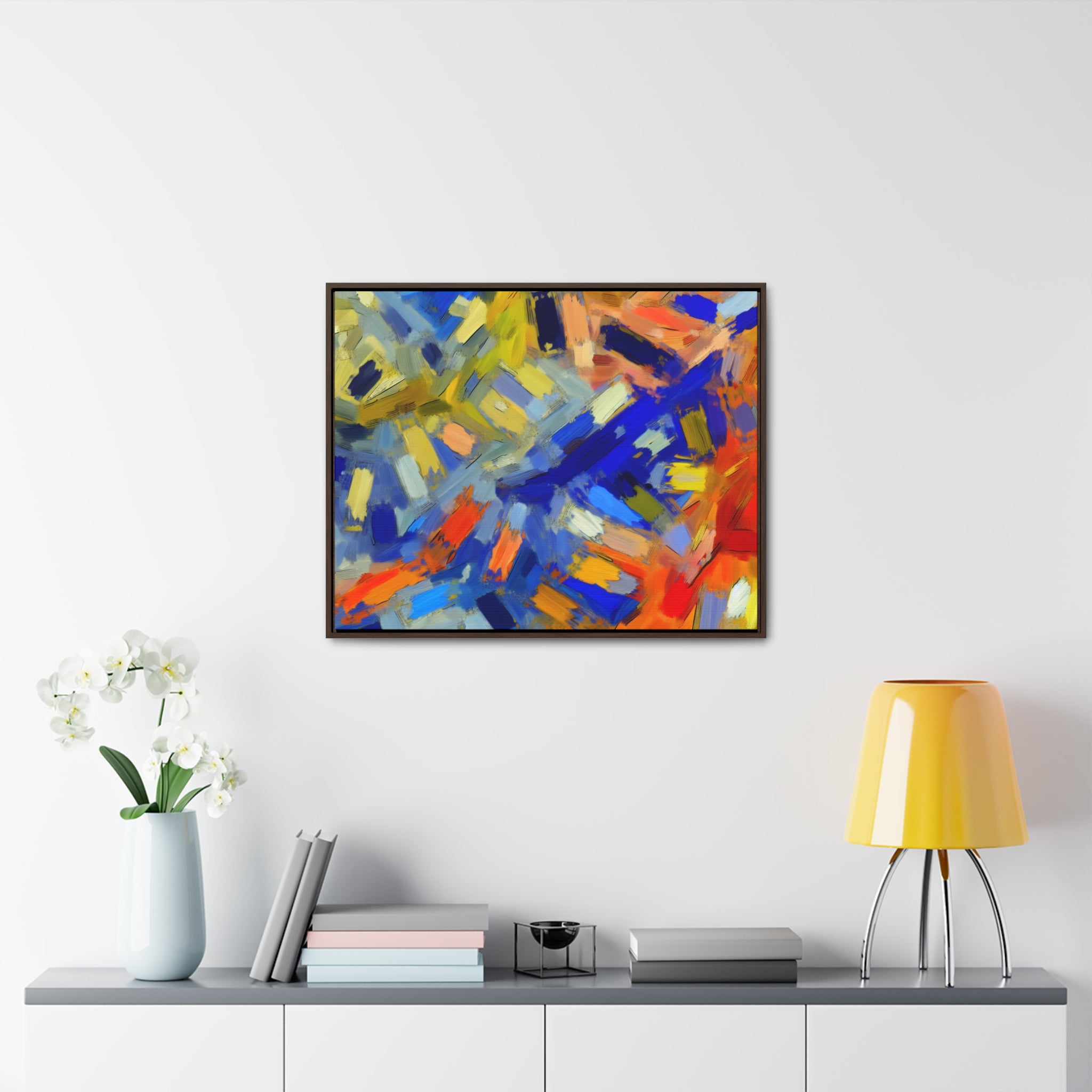 Chromatic Dance of Emotion | Framed Canvas