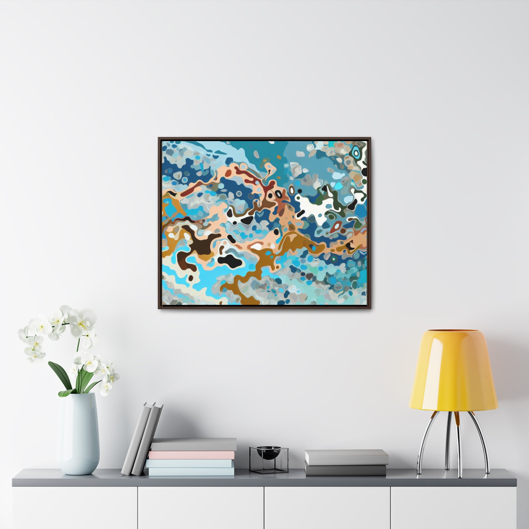 Tidal Whispers and Sands | Framed Canvas