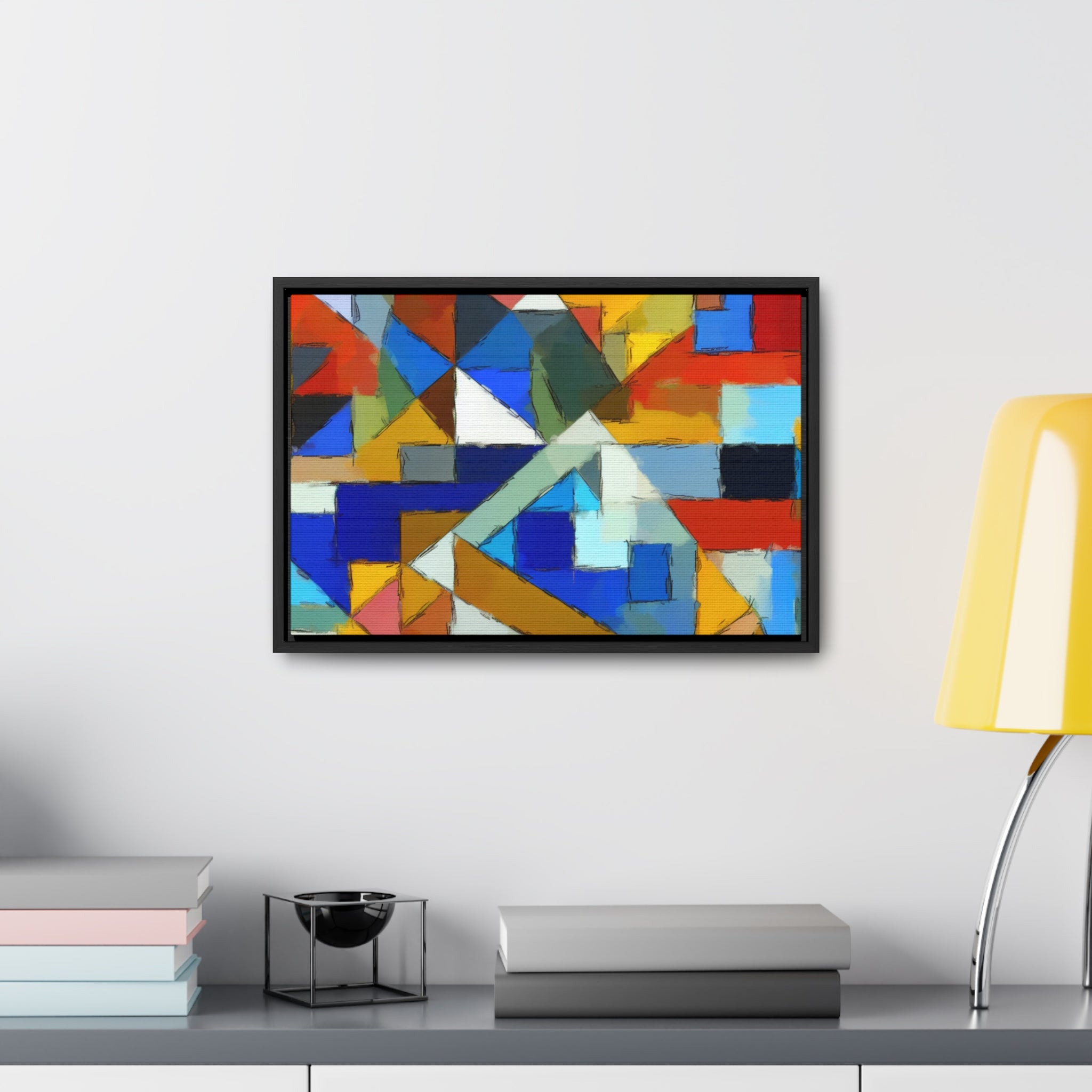 Geometric Pulse and Color | Framed Canvas