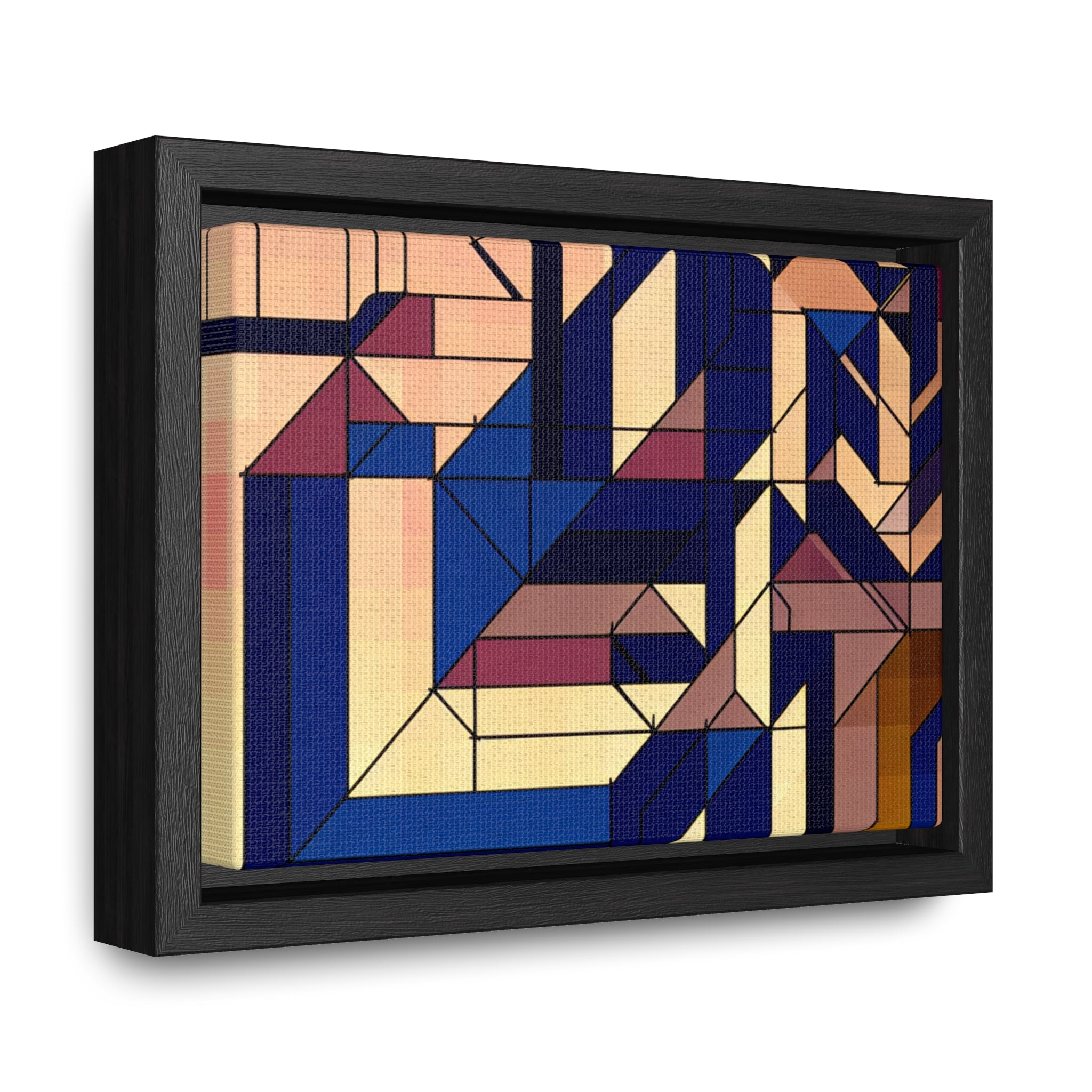 Fluid Geometry and Harmony | Framed Canvas