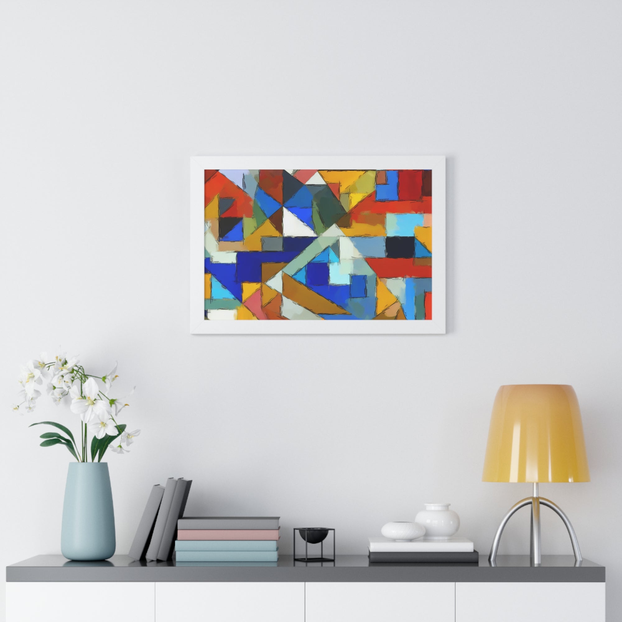 Geometric Pulse and Color | Framed Print