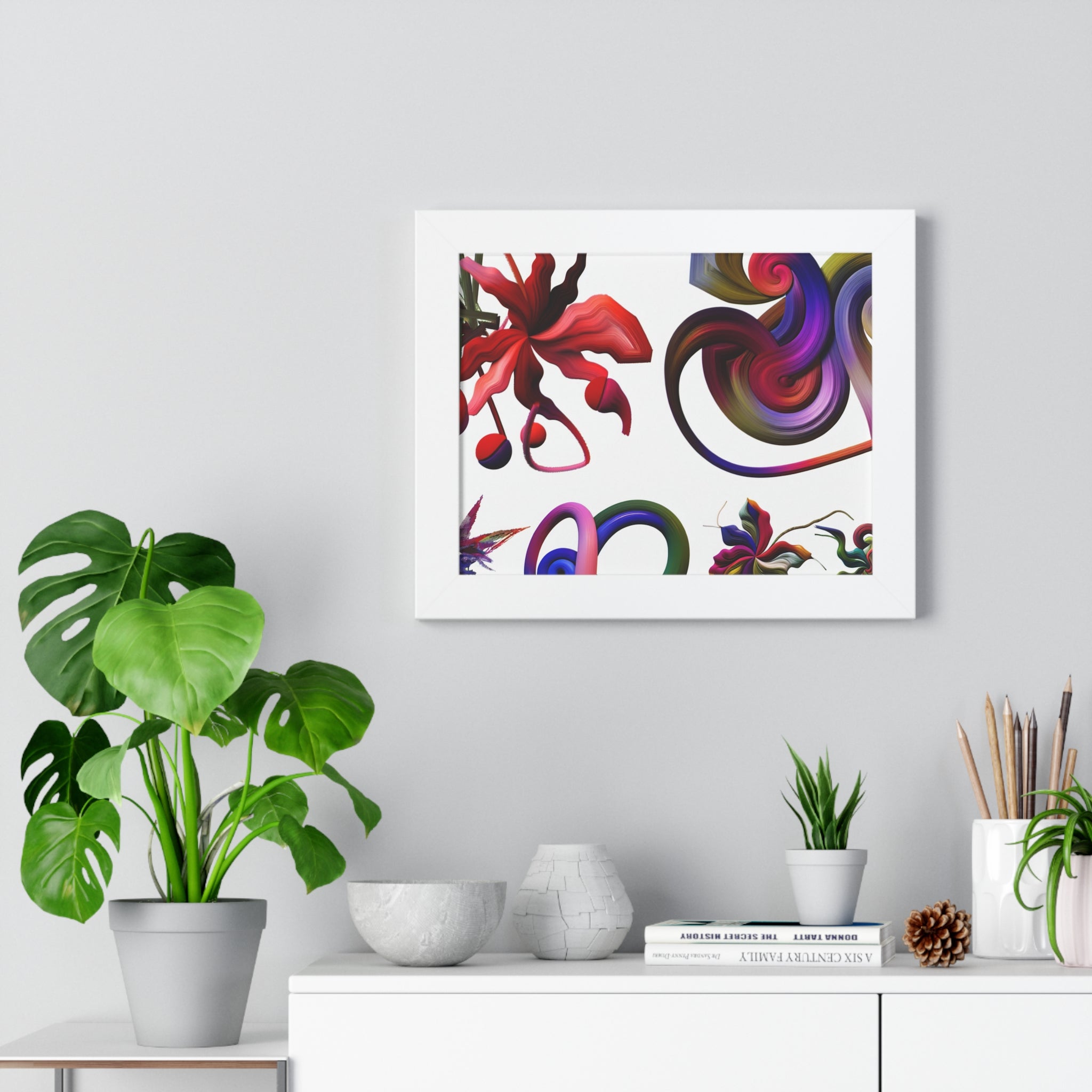 Botanical Whirl and Bloom | Framed Print