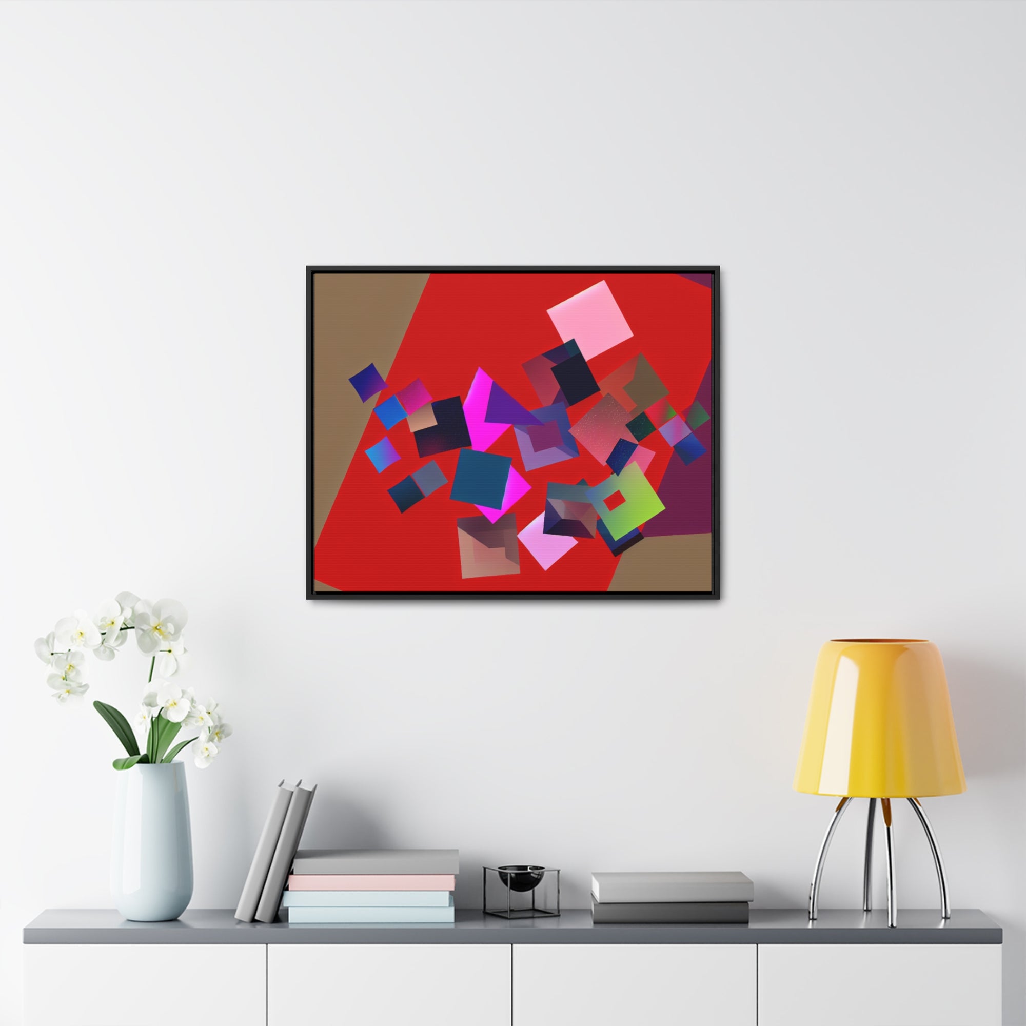 Vibrant Square Serenade | Framed Canvas