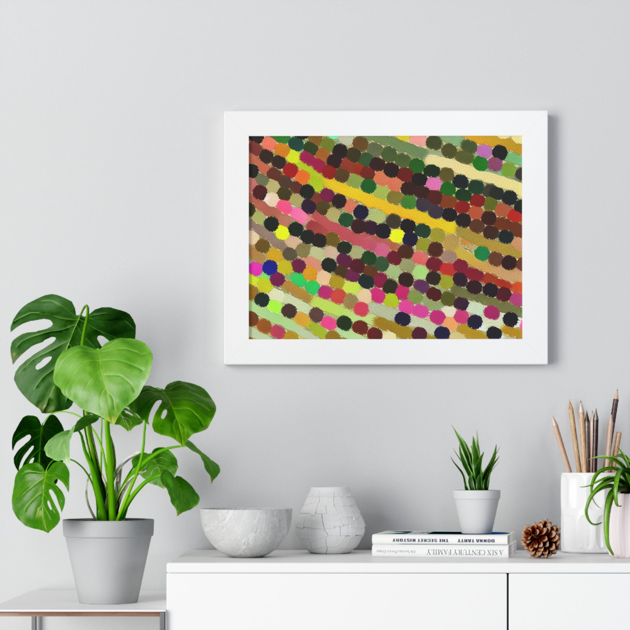 Ebullient Dot Symphony | Framed Print