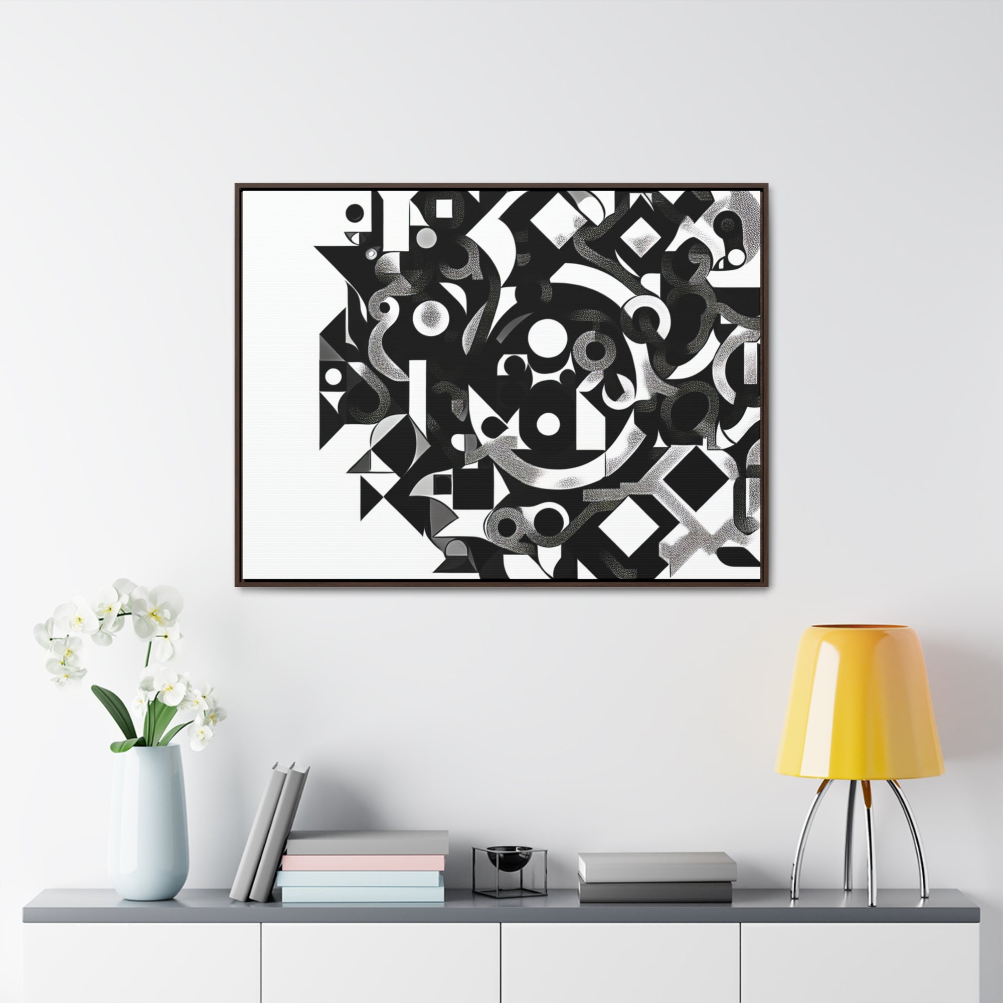 Eclipse of Contrast | Framed Canvas