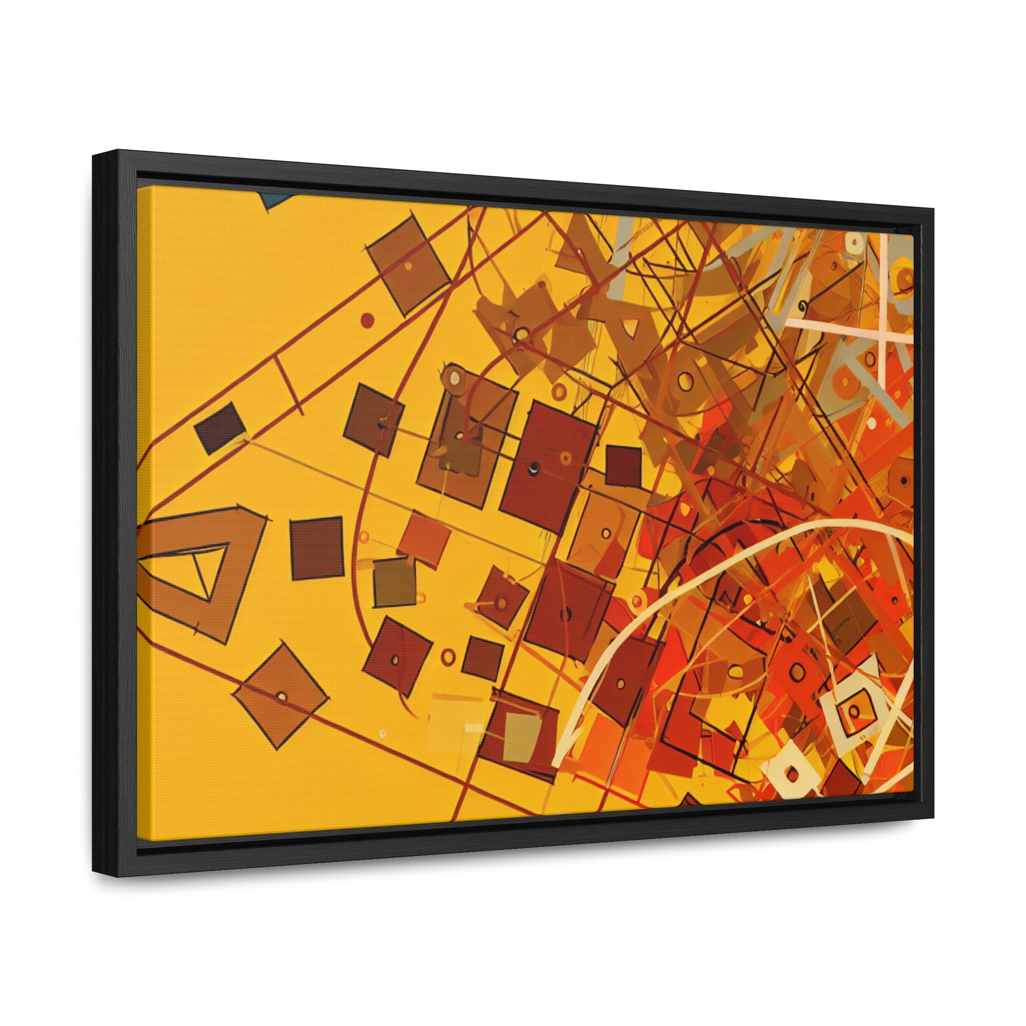 Vibrant Geometry Dance | Framed Canvas