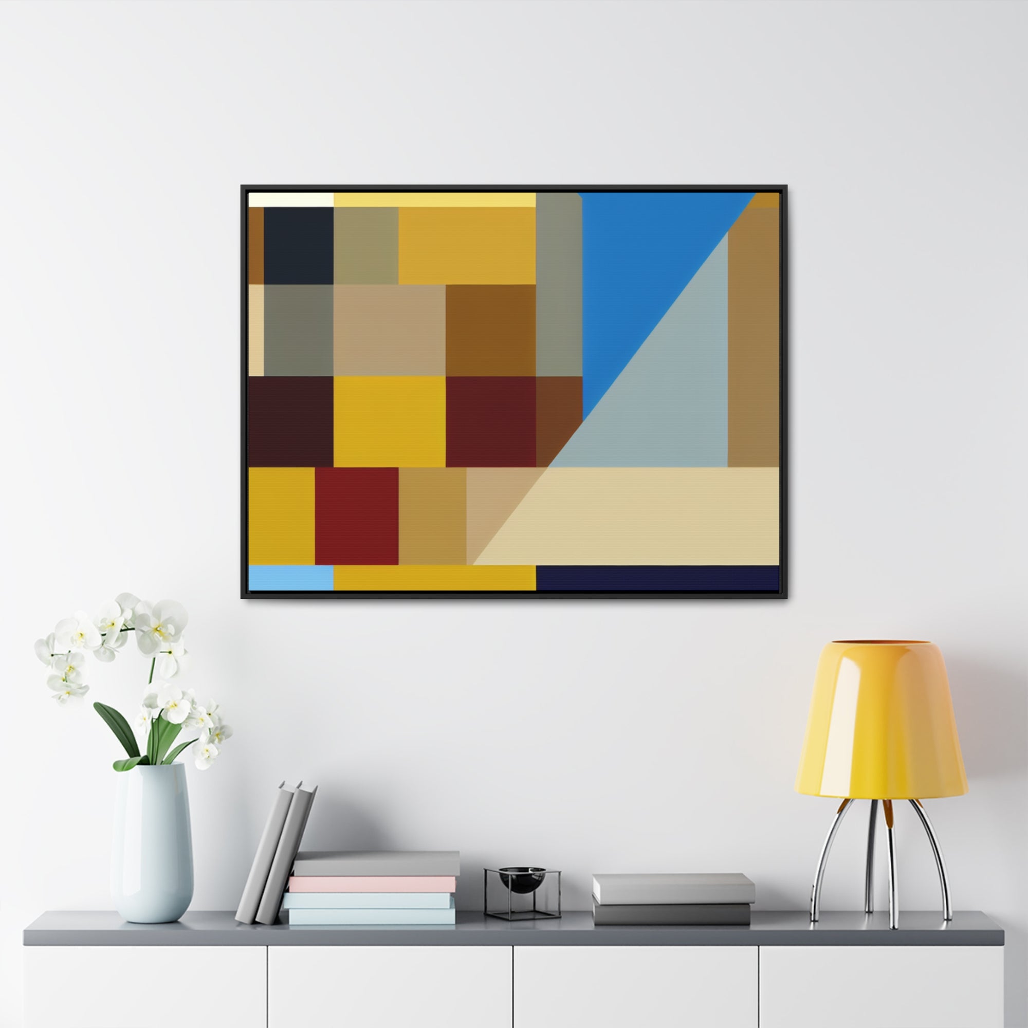 Colorful Geometric Symphony | Framed Canvas