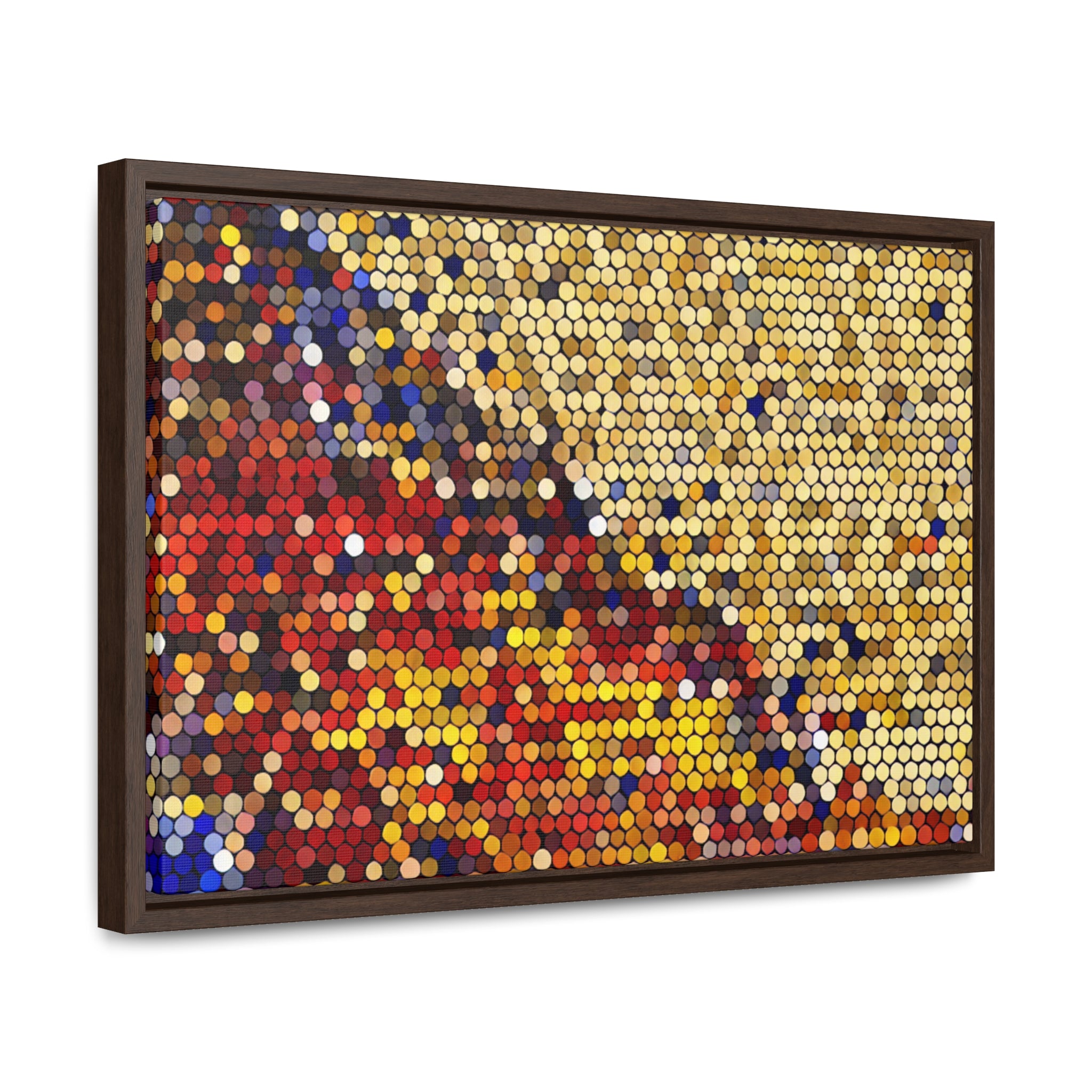 Hexagonal Warmth and Motion | Framed Canvas