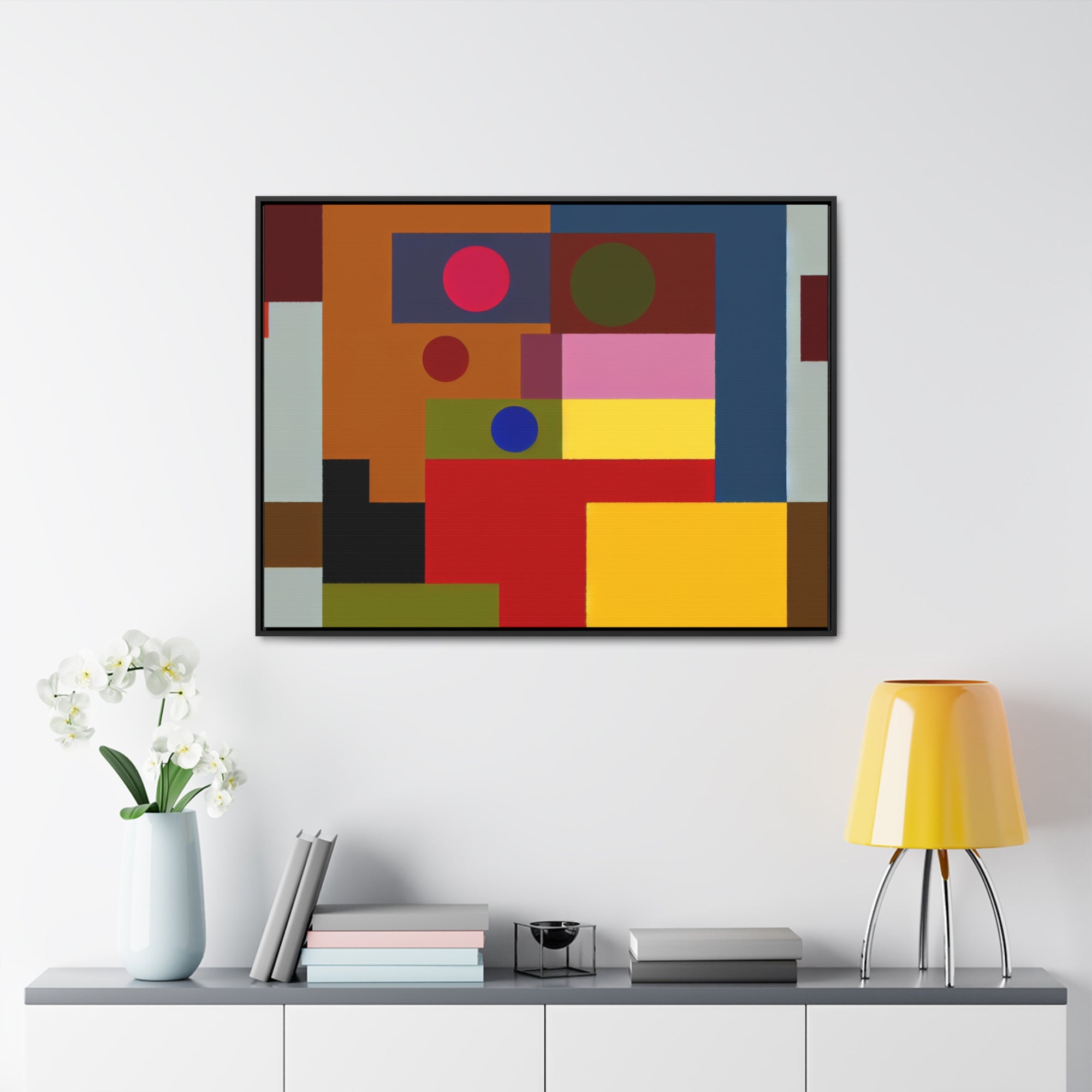 Radiant Geometry Unveiled | Framed Canvas