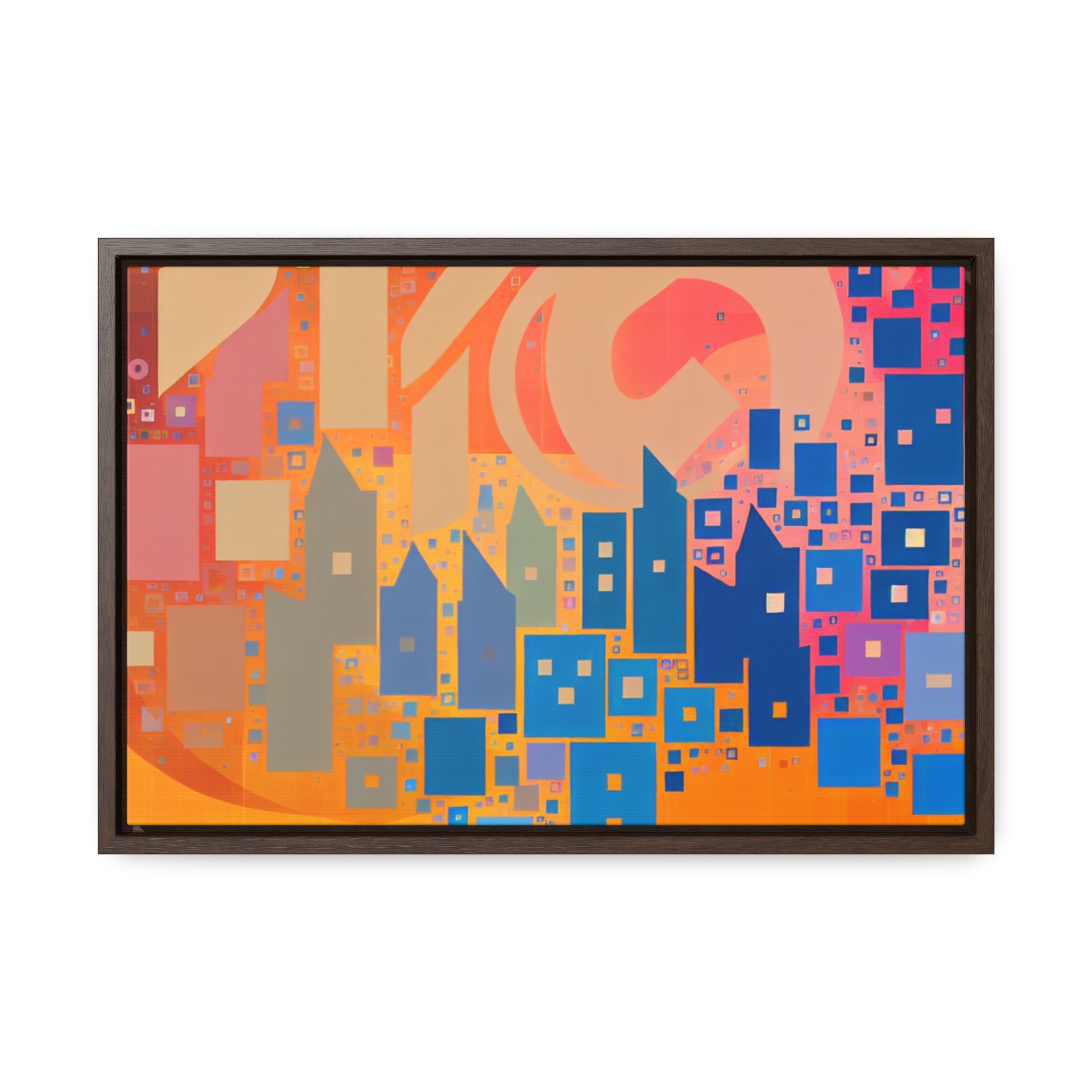 Metropolis in Motion | Framed Canvas