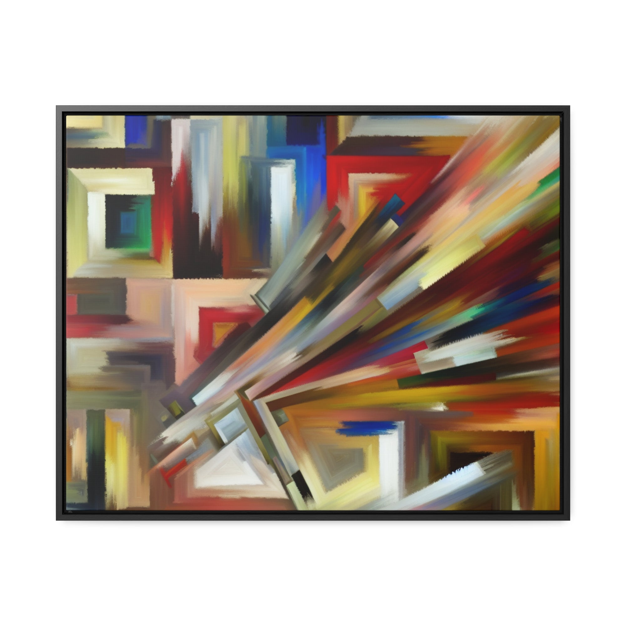 Urban Velocity and Chaos | Framed Canvas