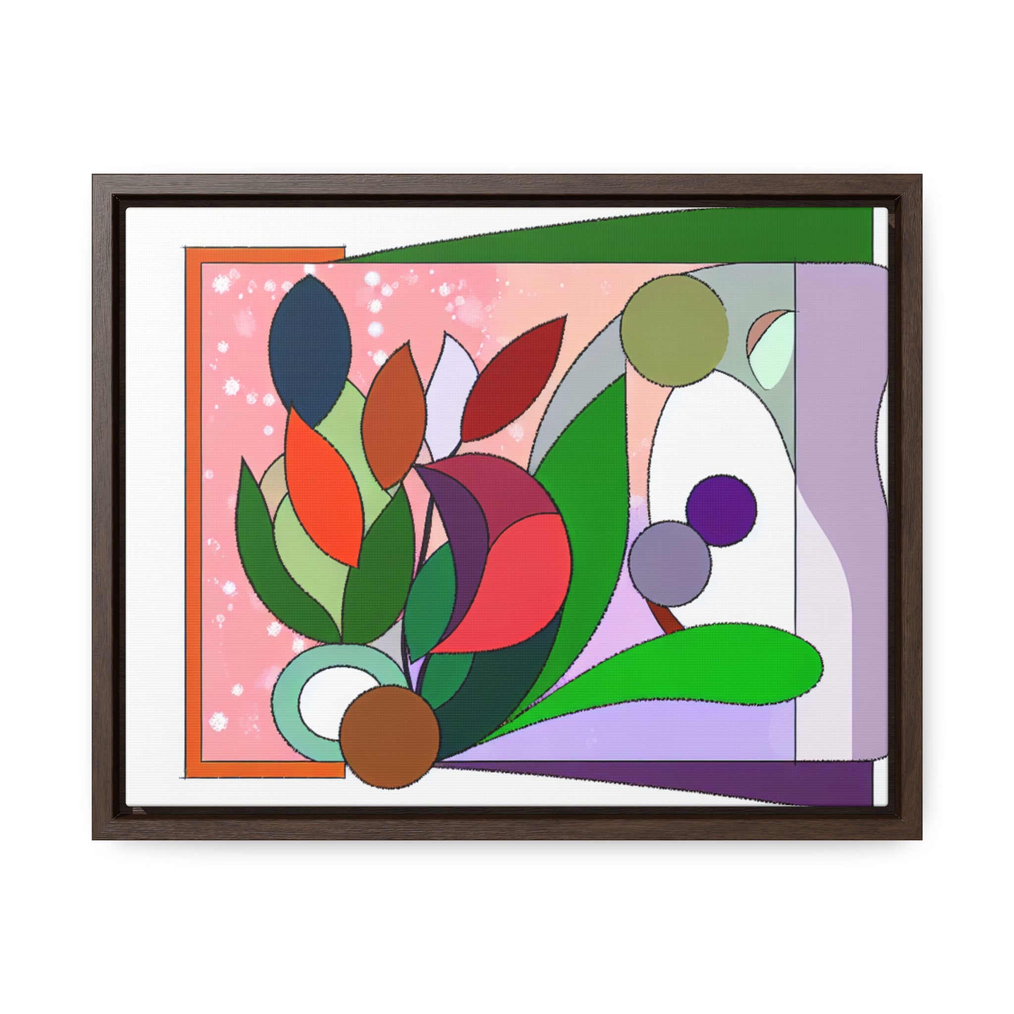 Verdant Whispers and Blooms | Framed Canvas