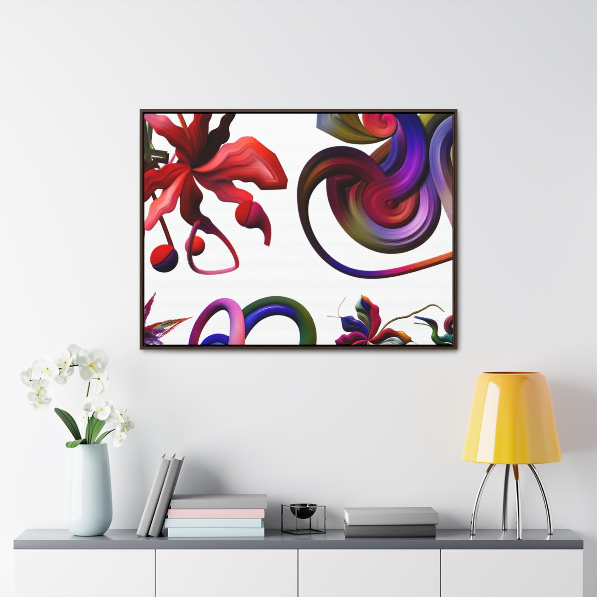 Botanical Whirl and Bloom | Framed Canvas