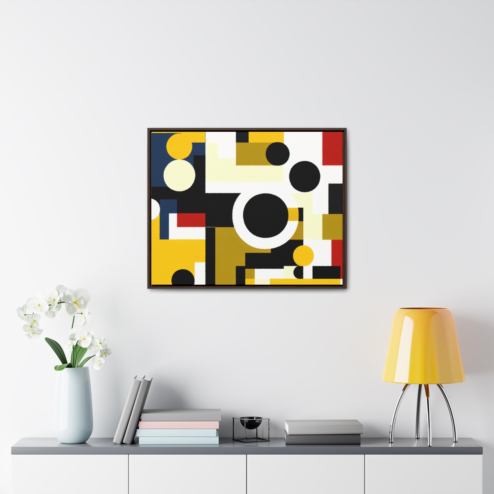 Energized Geometric Harmony | Framed Canvas