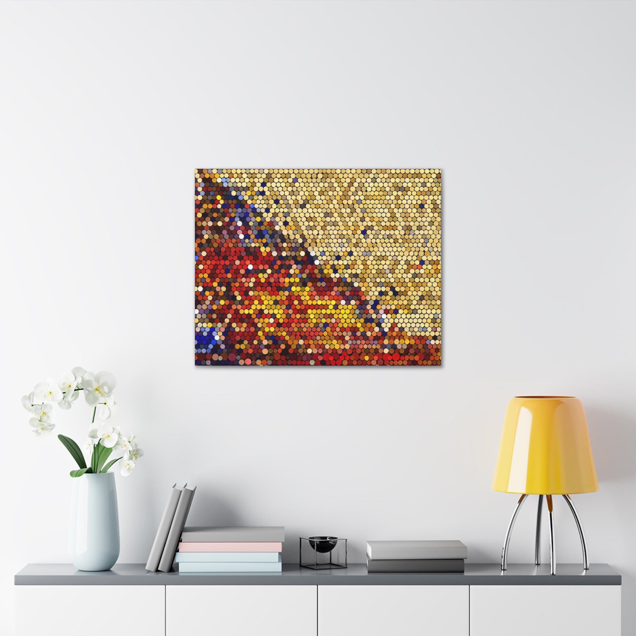 Hexagonal Warmth and Motion | Canvas