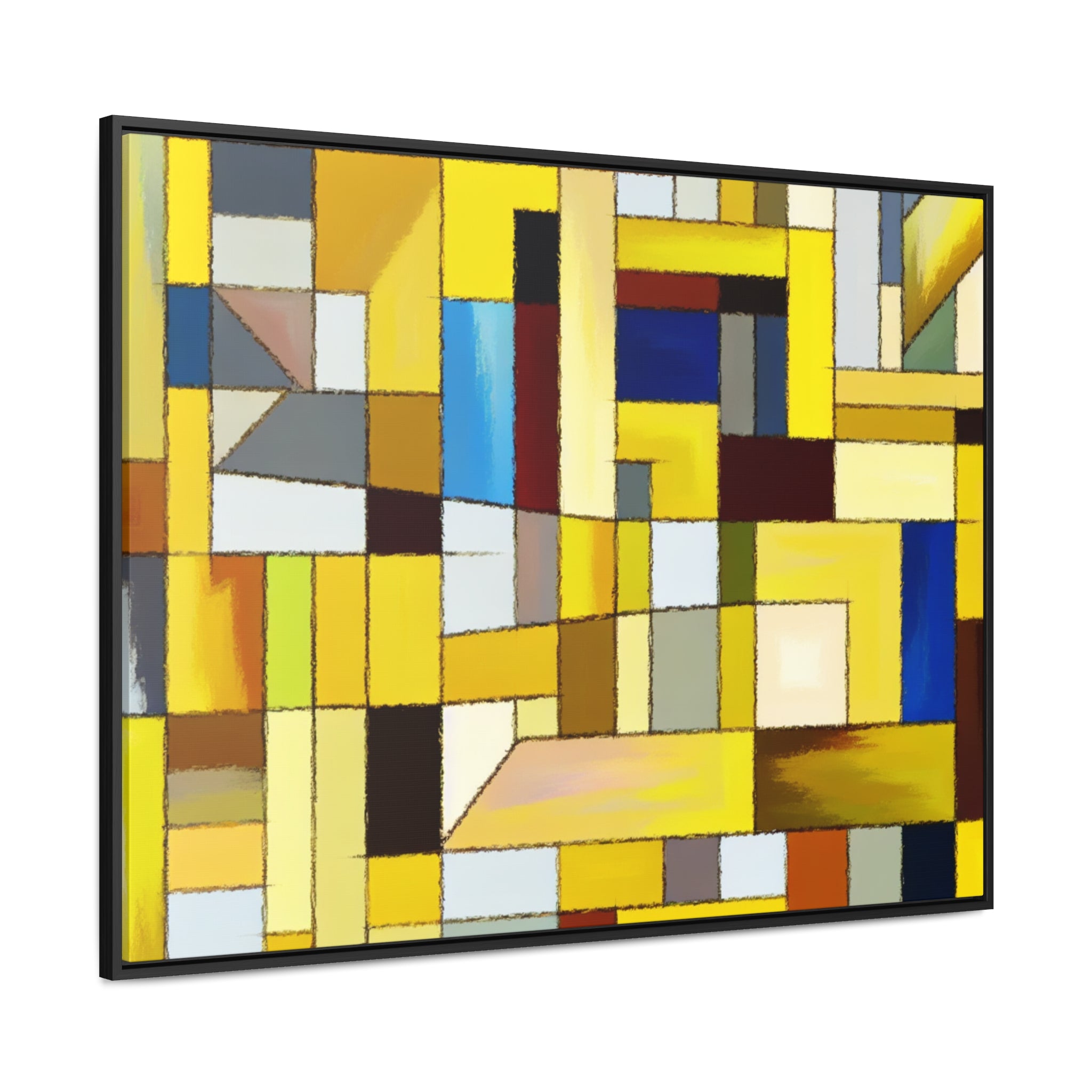 Chromatic Fragments and Light | Framed Canvas